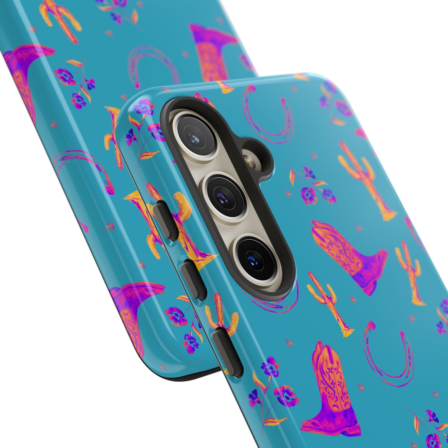 Lucky Boots in Teal Tough Phone Case