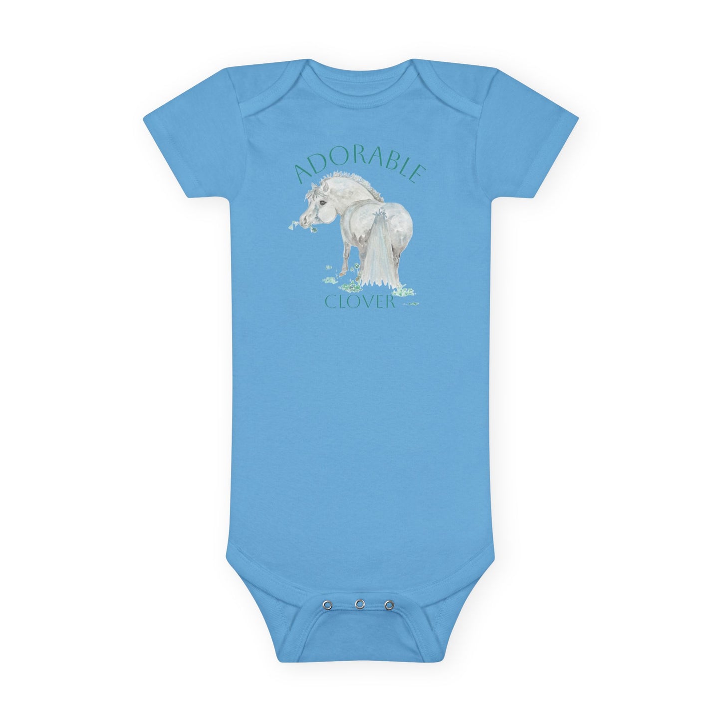 Baby Onesie with Adorable Miss Clover - Cute Pony Infant Bodysuit