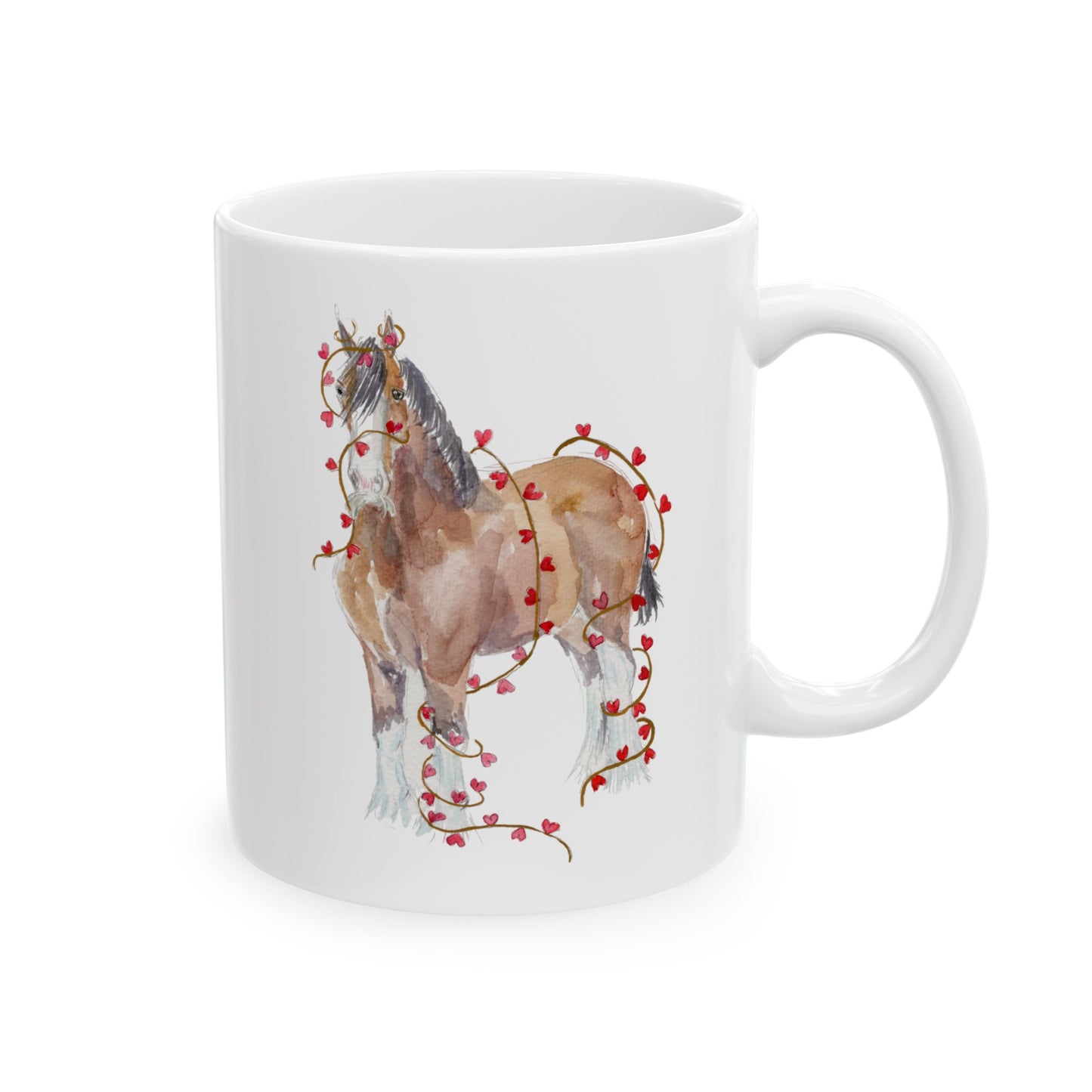 I Mustache you to be my Valentine- Clydesdale Mug