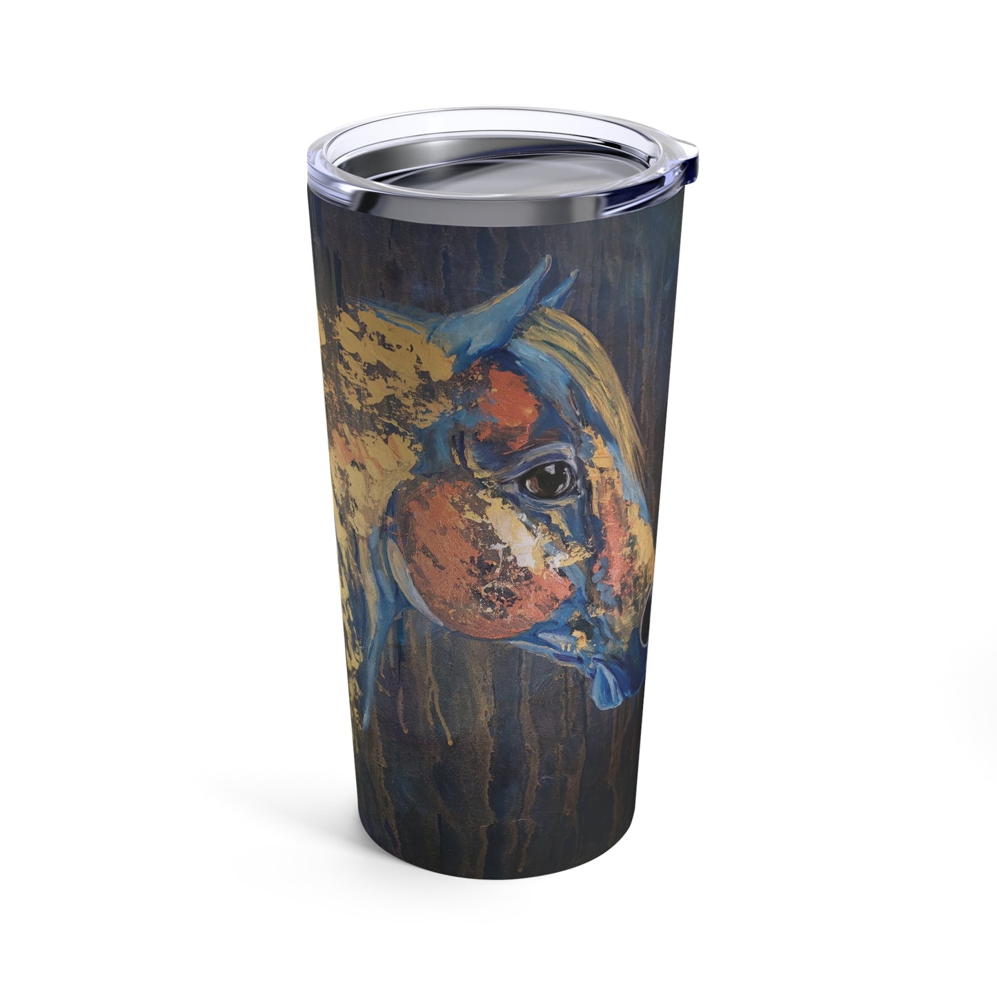 Love blue and Gold Tumbler 20oz - SonaEquestrian