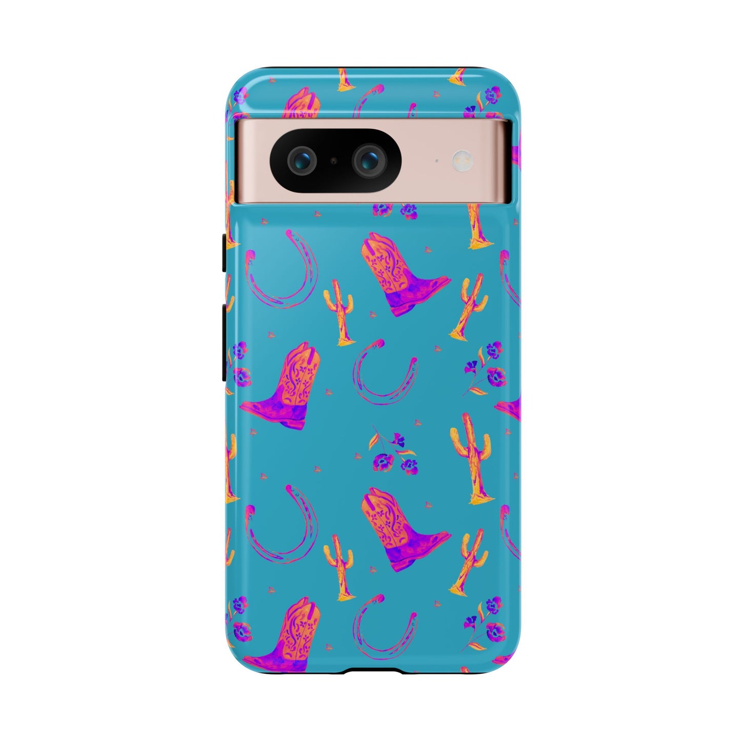 Lucky Boots in Teal Tough Phone Case