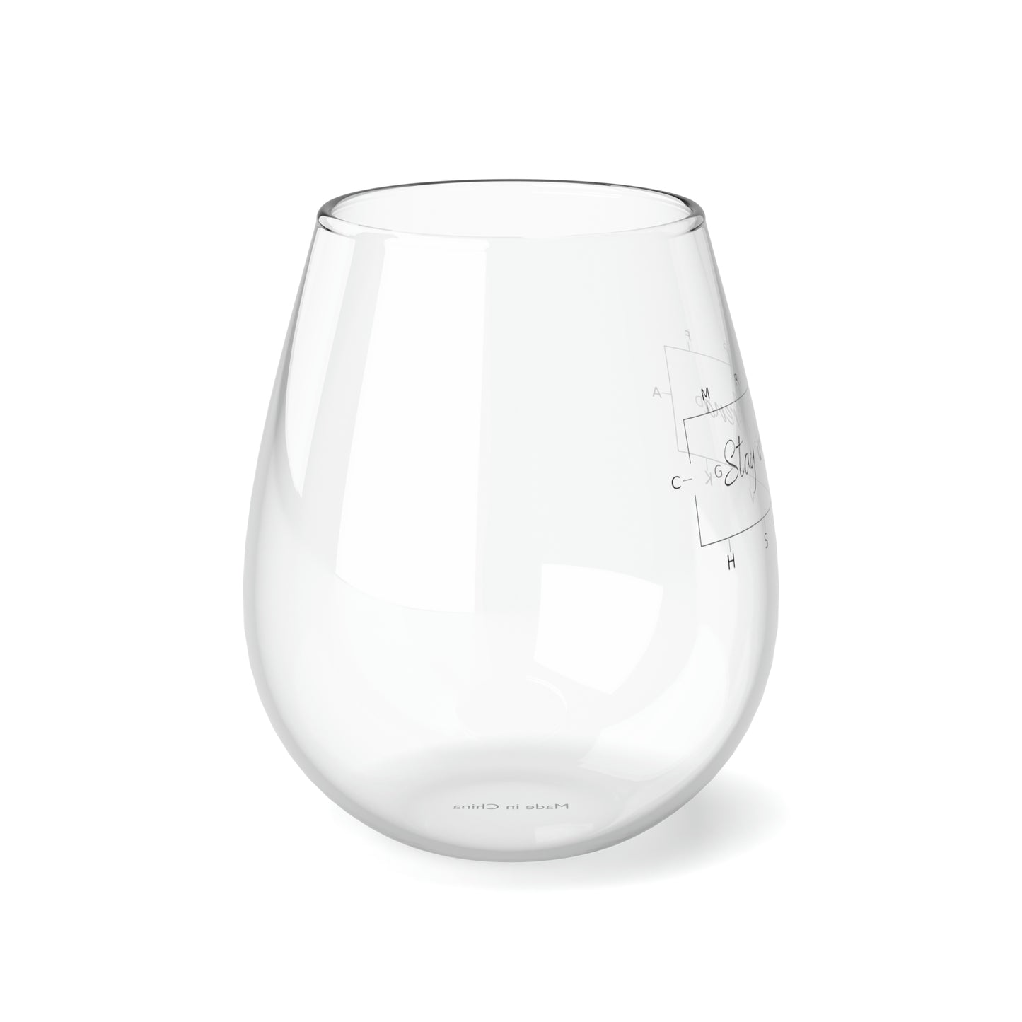 Stay in the Arena Stemless Wine Glass, 11.75oz