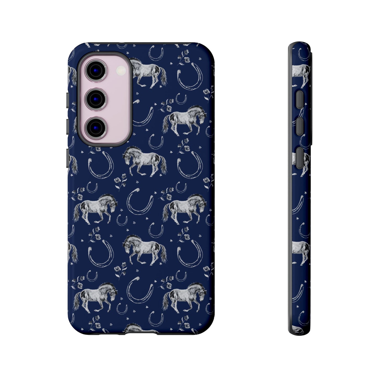 Lucky Mustang Tough Phone Case in Navy