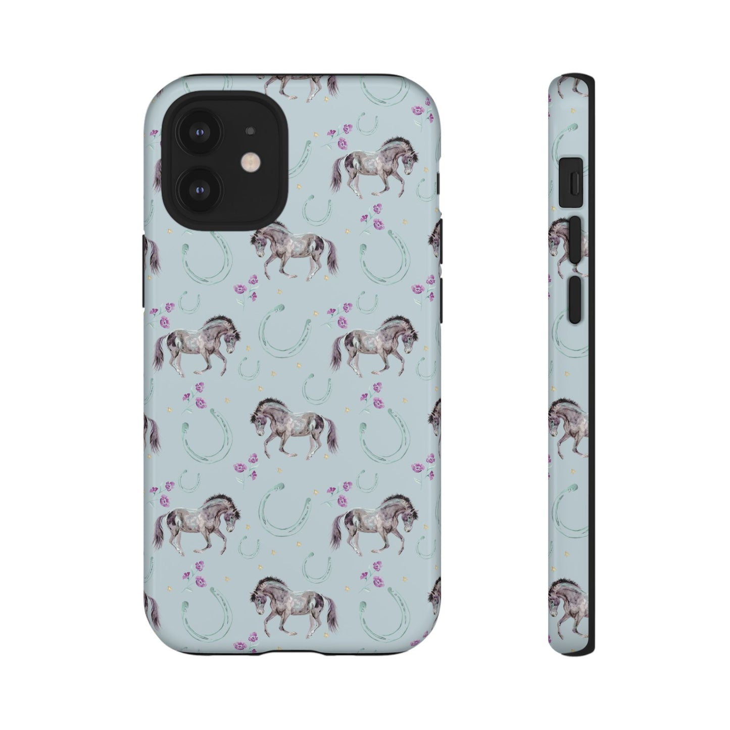 Luck Mustang Tough Phone Case - Light Blue