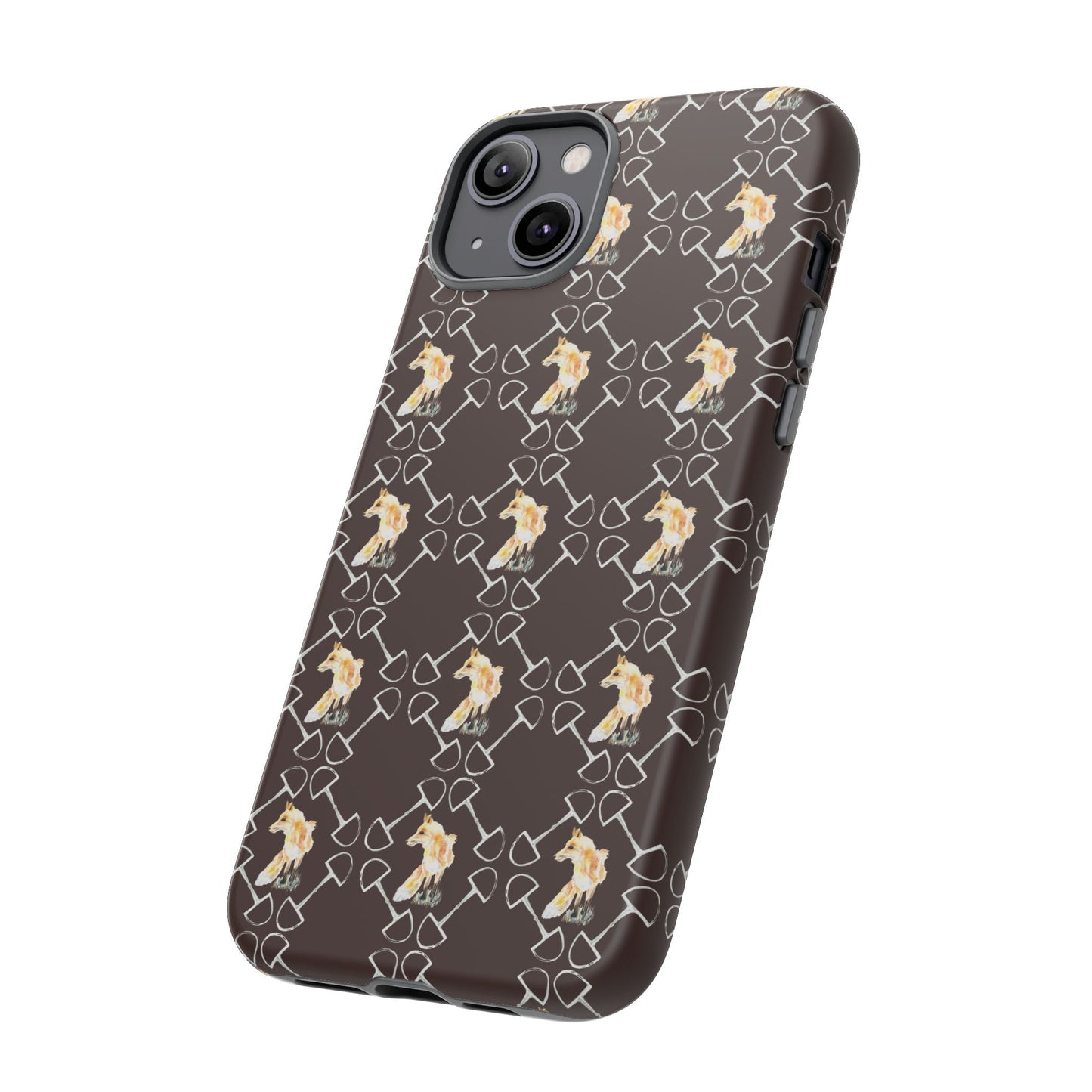 Spring Foxes and Bits in Hazelnut Tough Phone Case