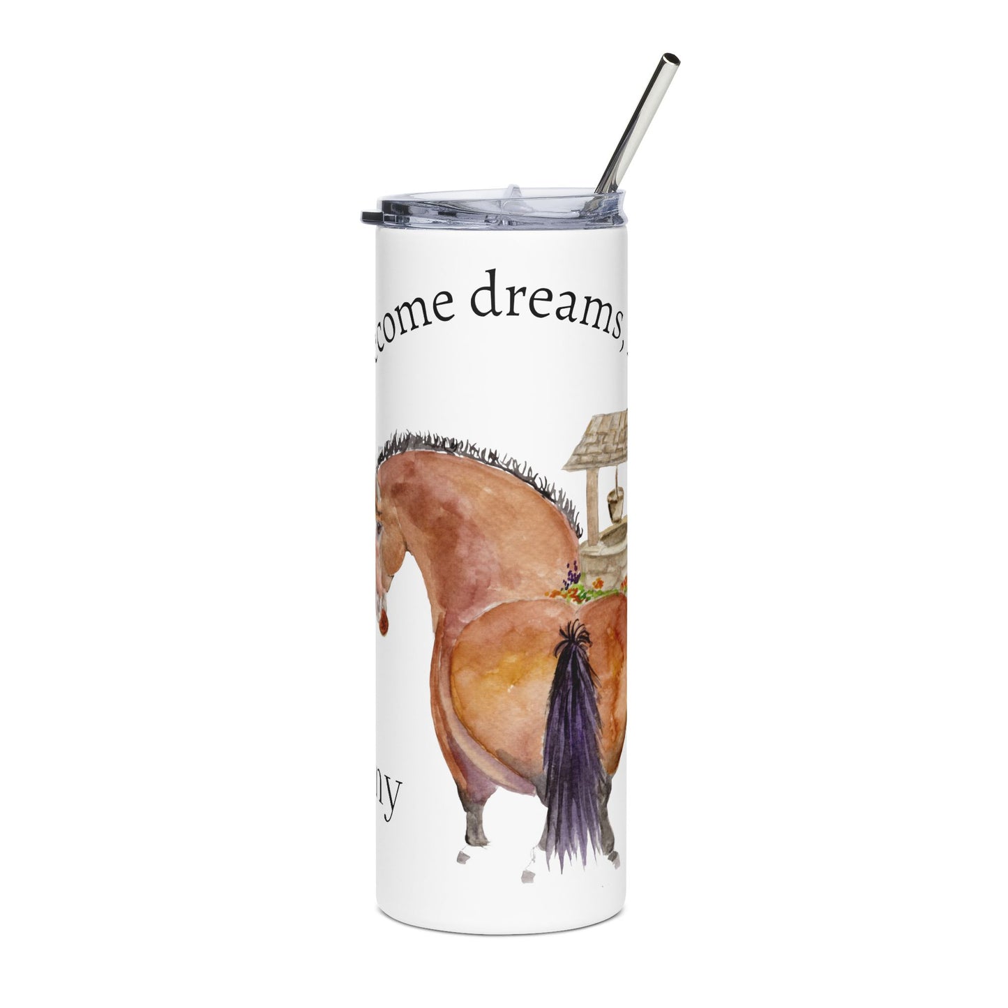 20oz Stainless Tumbler — Adorable Little Penny "Wishes become dreams, Dreams come true