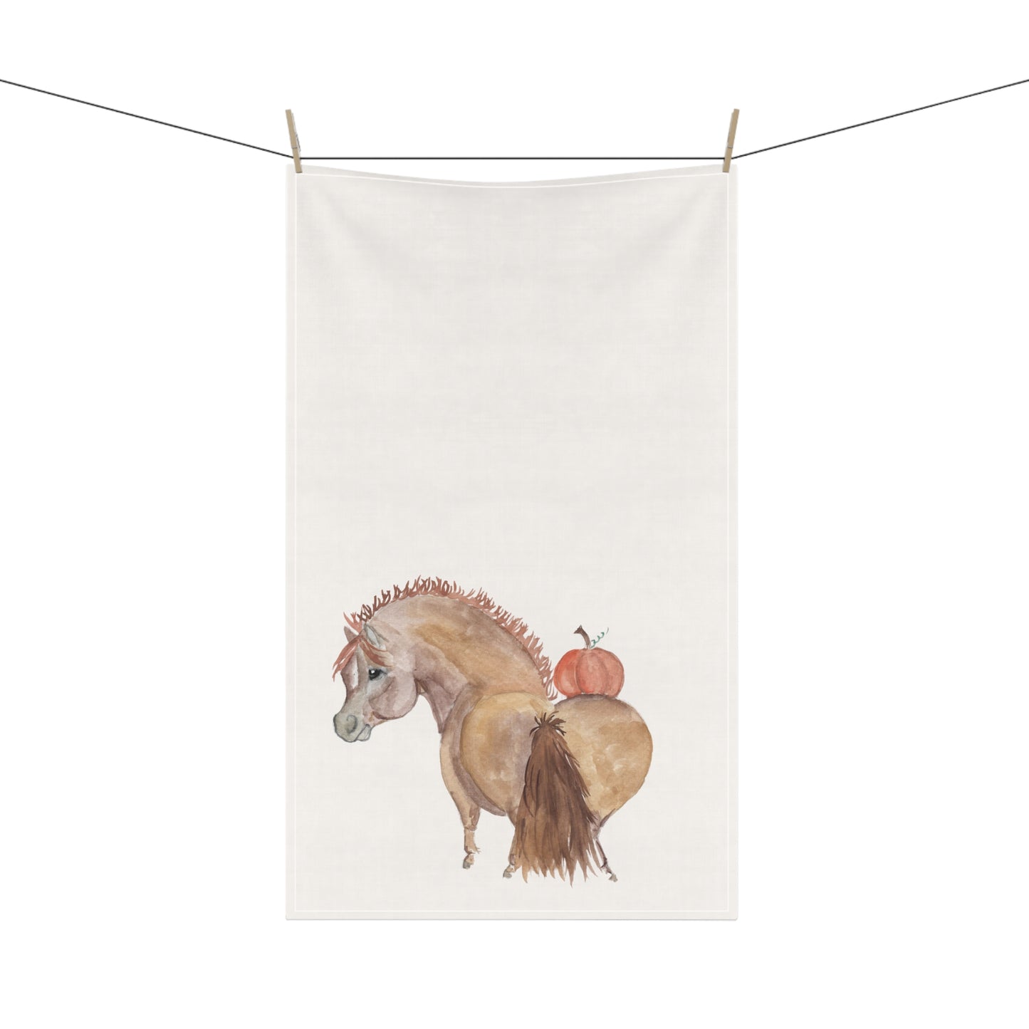 Adorable Pumpkin Spice Pony Tea Towels (cotton)