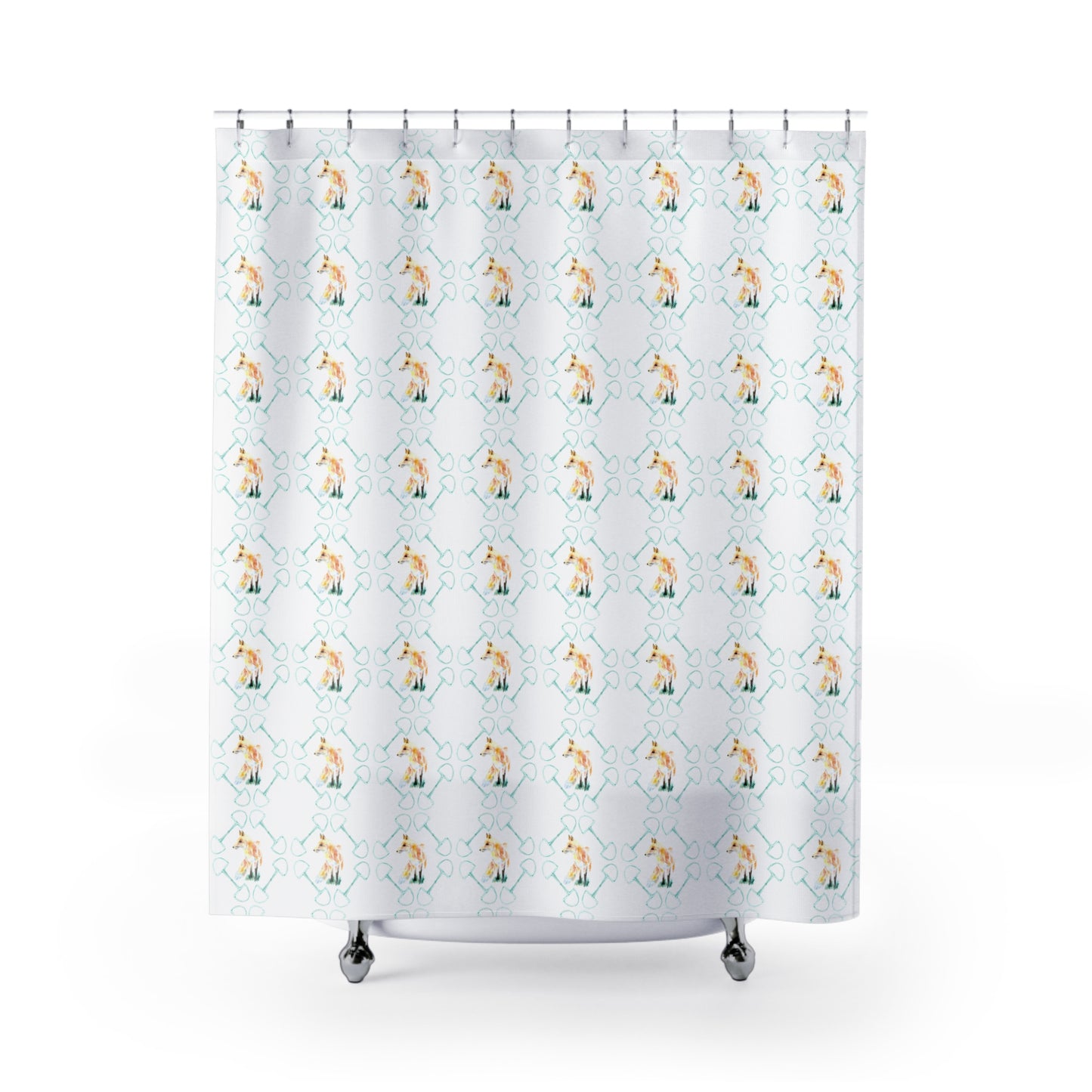 Spring Foxes Shower Curtains - White