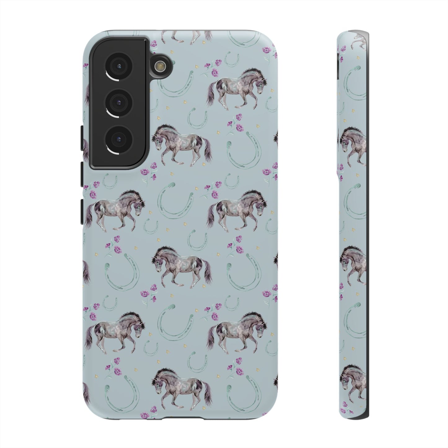 Luck Mustang Tough Phone Case - Light Blue