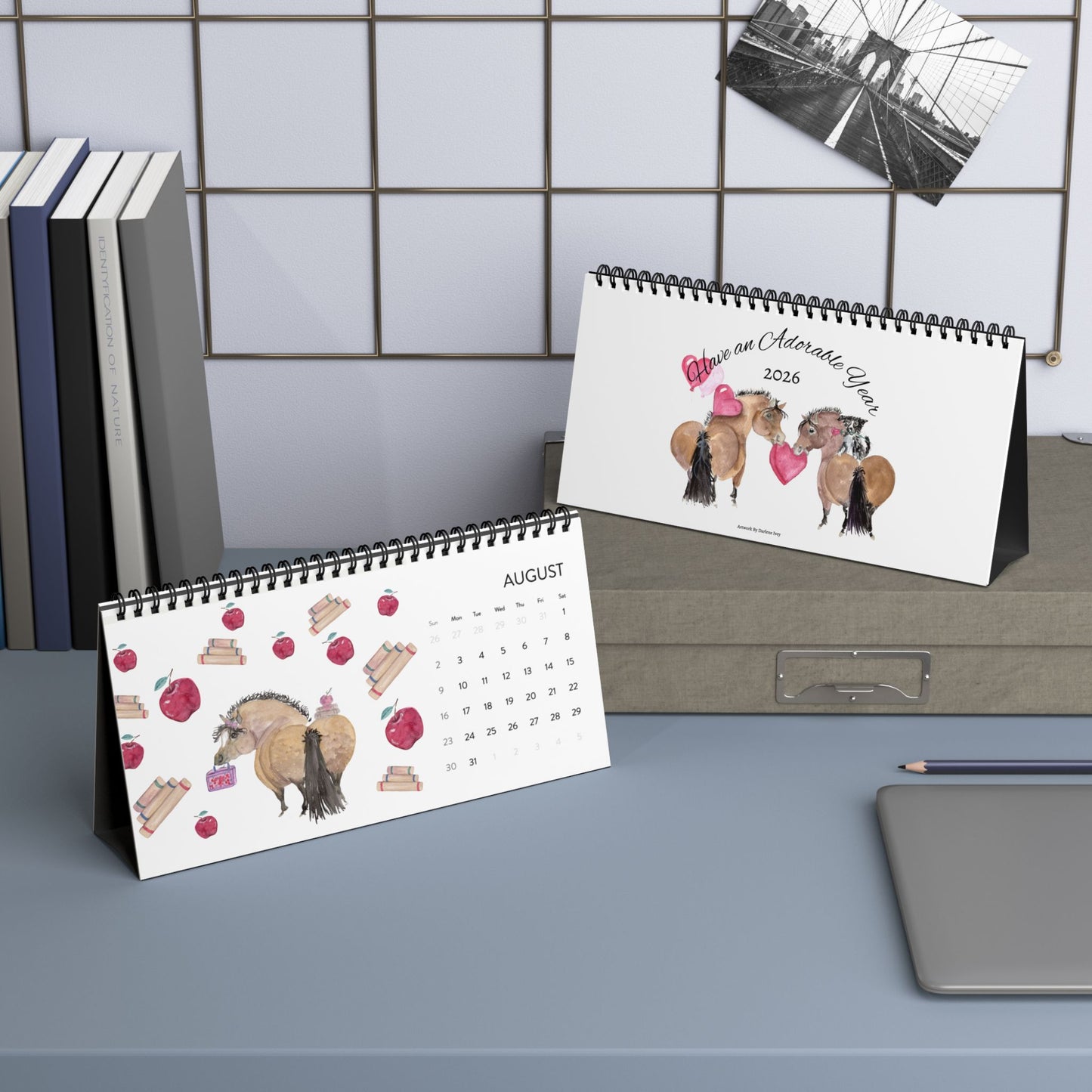 2026  Desktop Calendar — "Have an Adorable Year" Monthly Grid Calendar