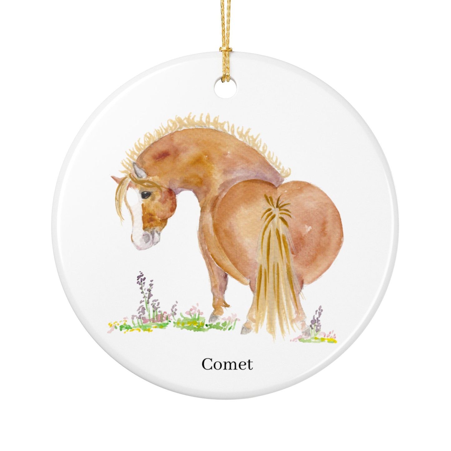 Adorable Comet Ceramic Ornaments, Custom Holiday Decor, 2-Sided Christmas Ornament, Unique Gift, Home Decoration, Keepsake