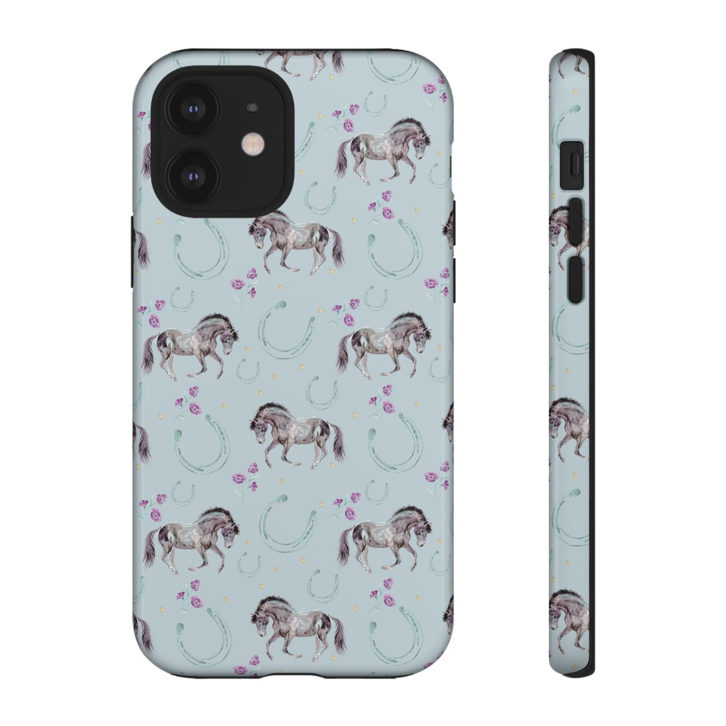 Luck Mustang Tough Phone Case - Light Blue