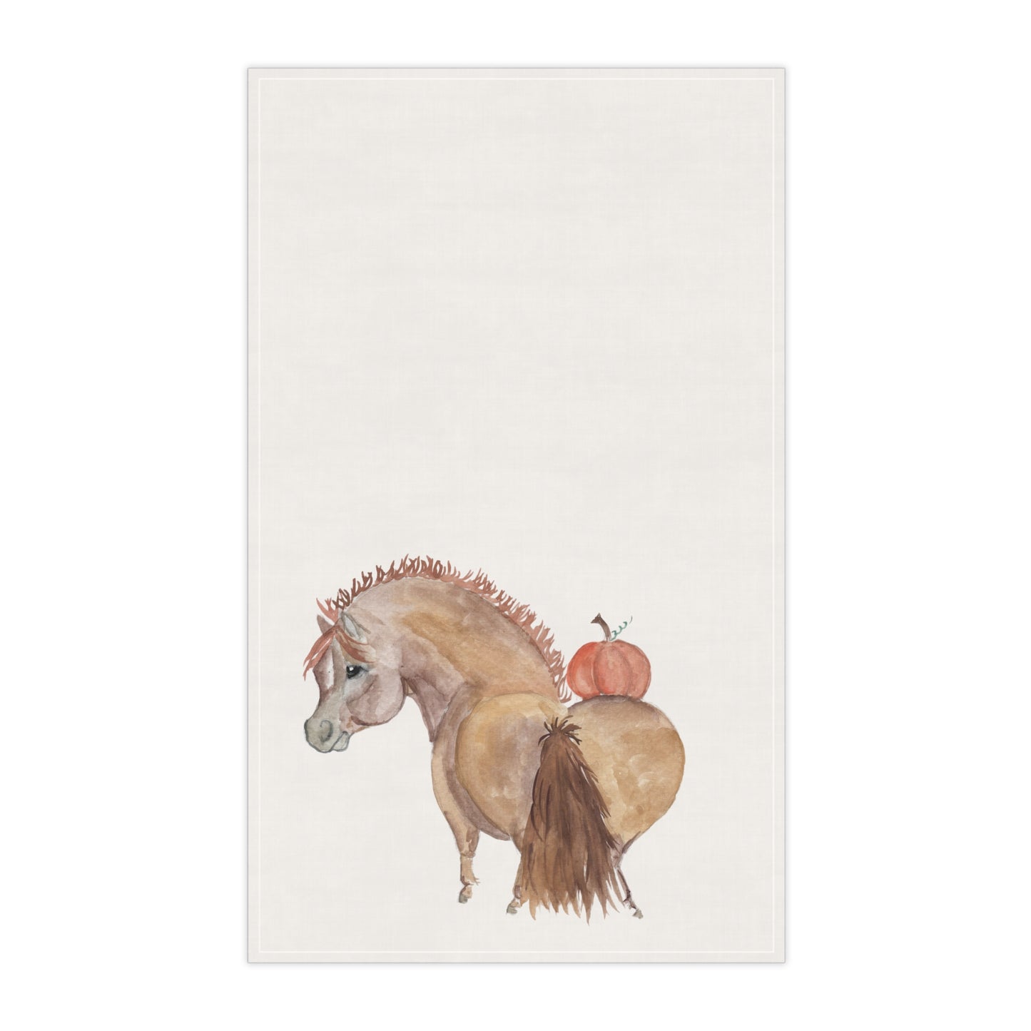 Adorable Pumpkin Spice Pony Tea Towels (cotton)