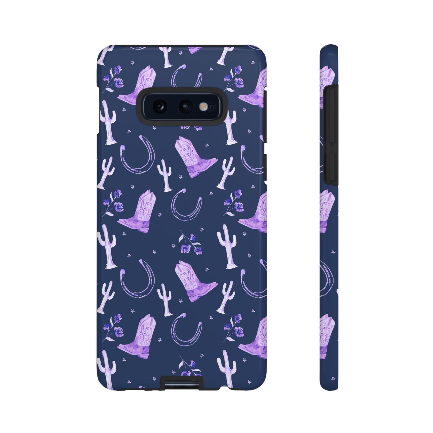 Lucky Boots in Navy and Lavender Tough Phone Case