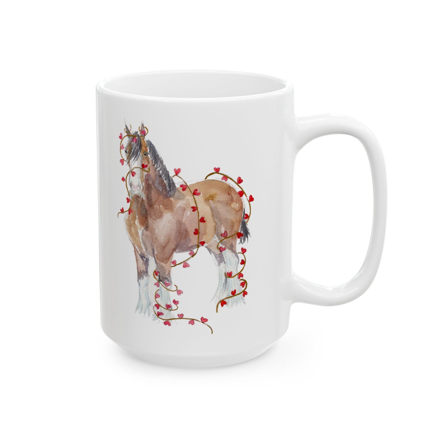 I Mustache you to be my Valentine- Clydesdale Mug