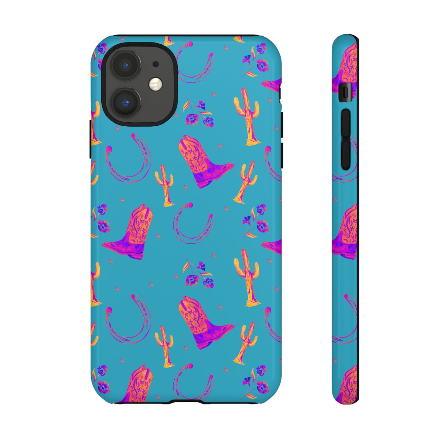 Lucky Boots in Teal Tough Phone Case