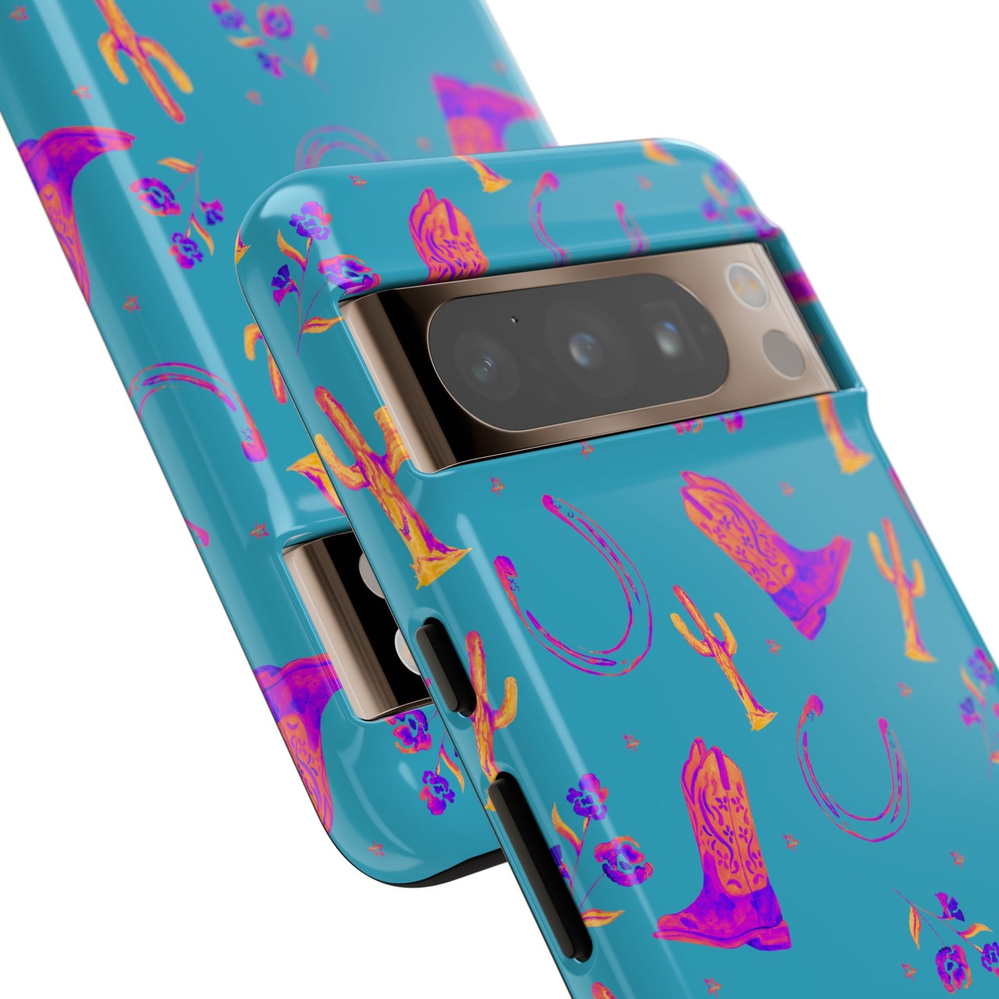 Lucky Boots in Teal Tough Phone Case