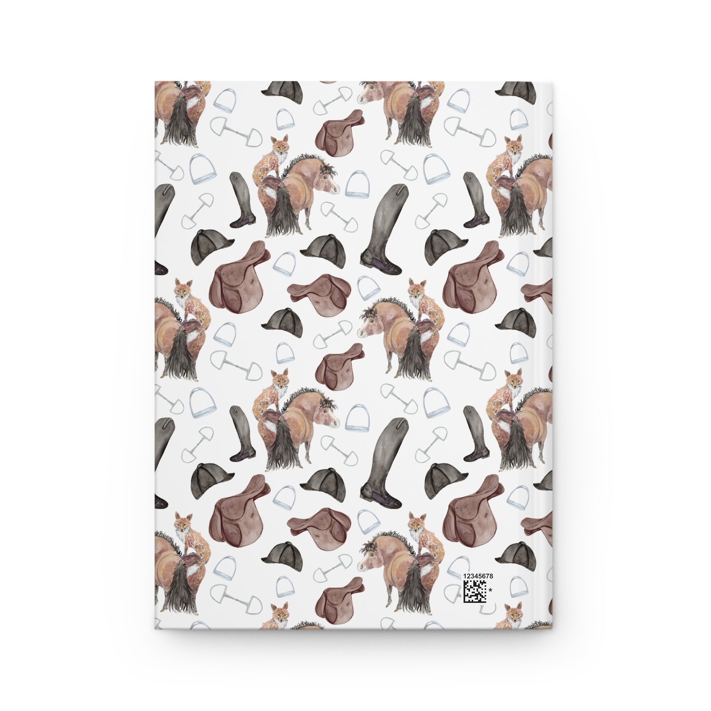 Adorable fox pony print watercolor-  Journal