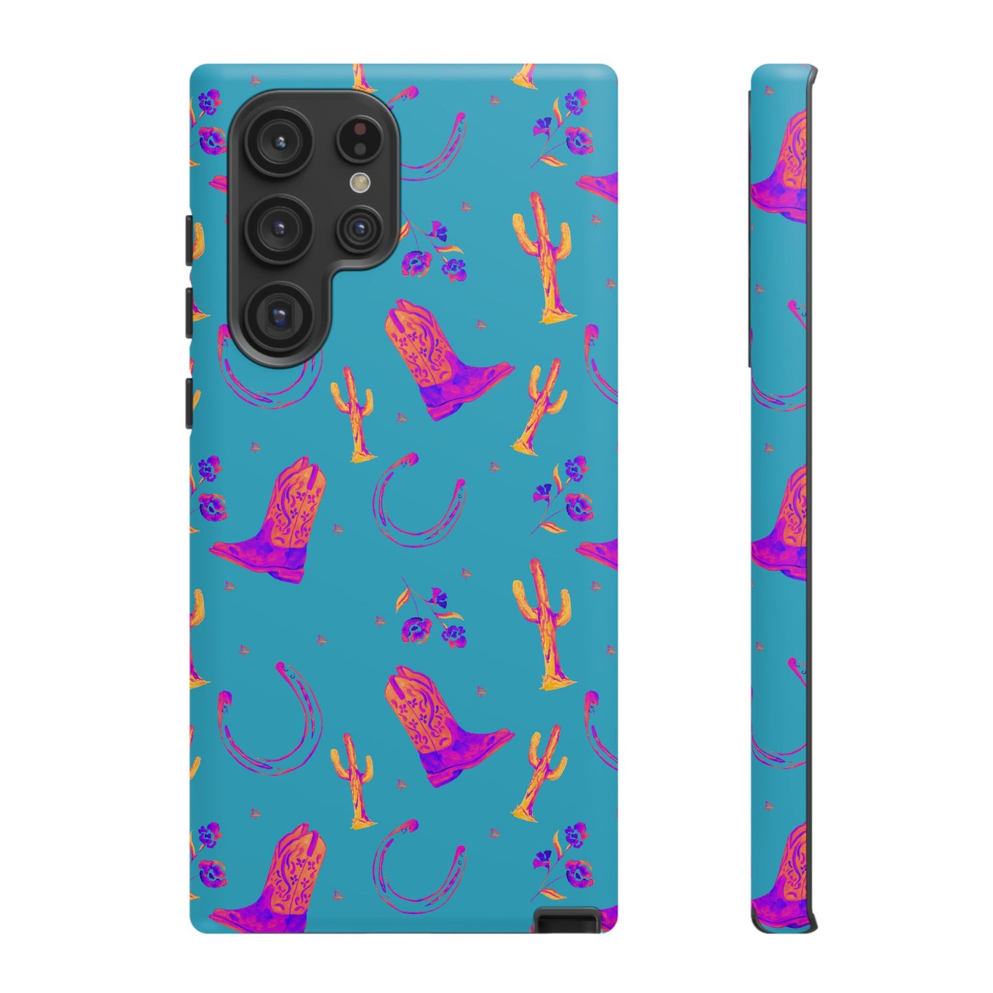 Lucky Boots in Teal Tough Phone Case