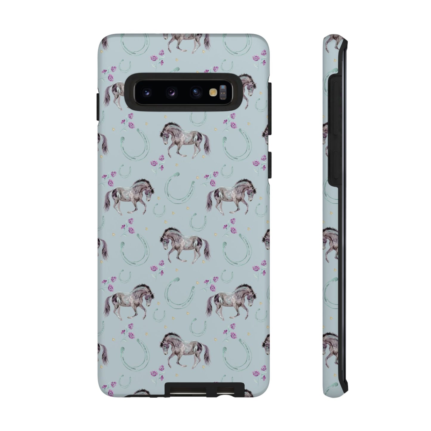 Luck Mustang Tough Phone Case - Light Blue