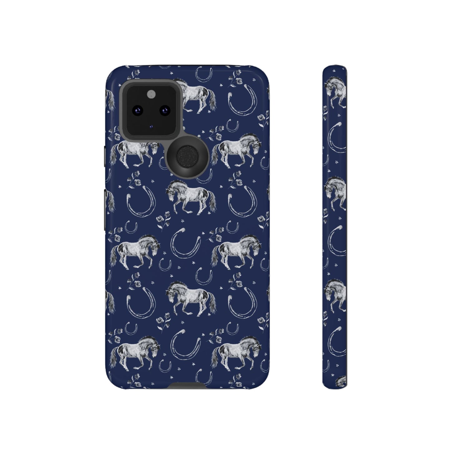 Lucky Mustang Tough Phone Case in Navy