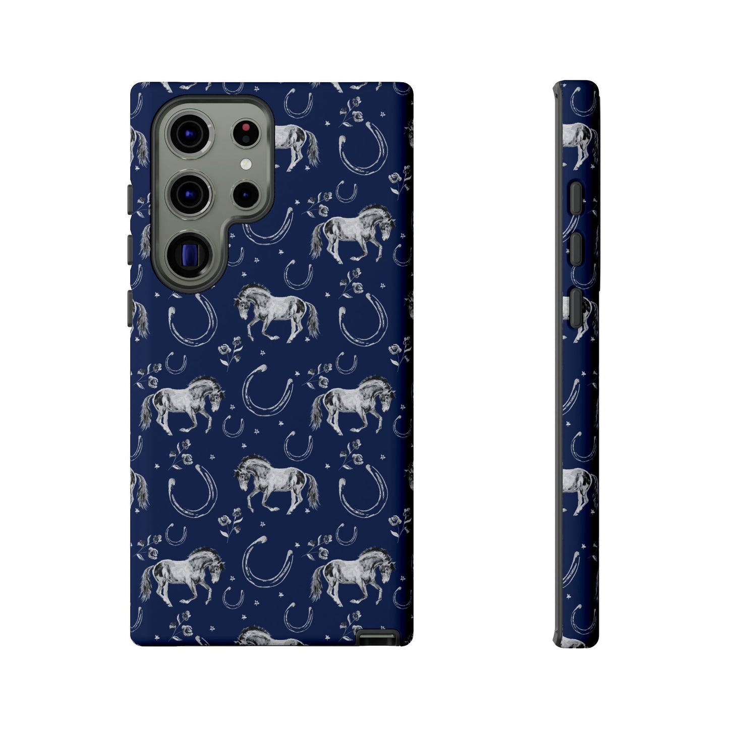 Lucky Mustang Tough Phone Case in Navy