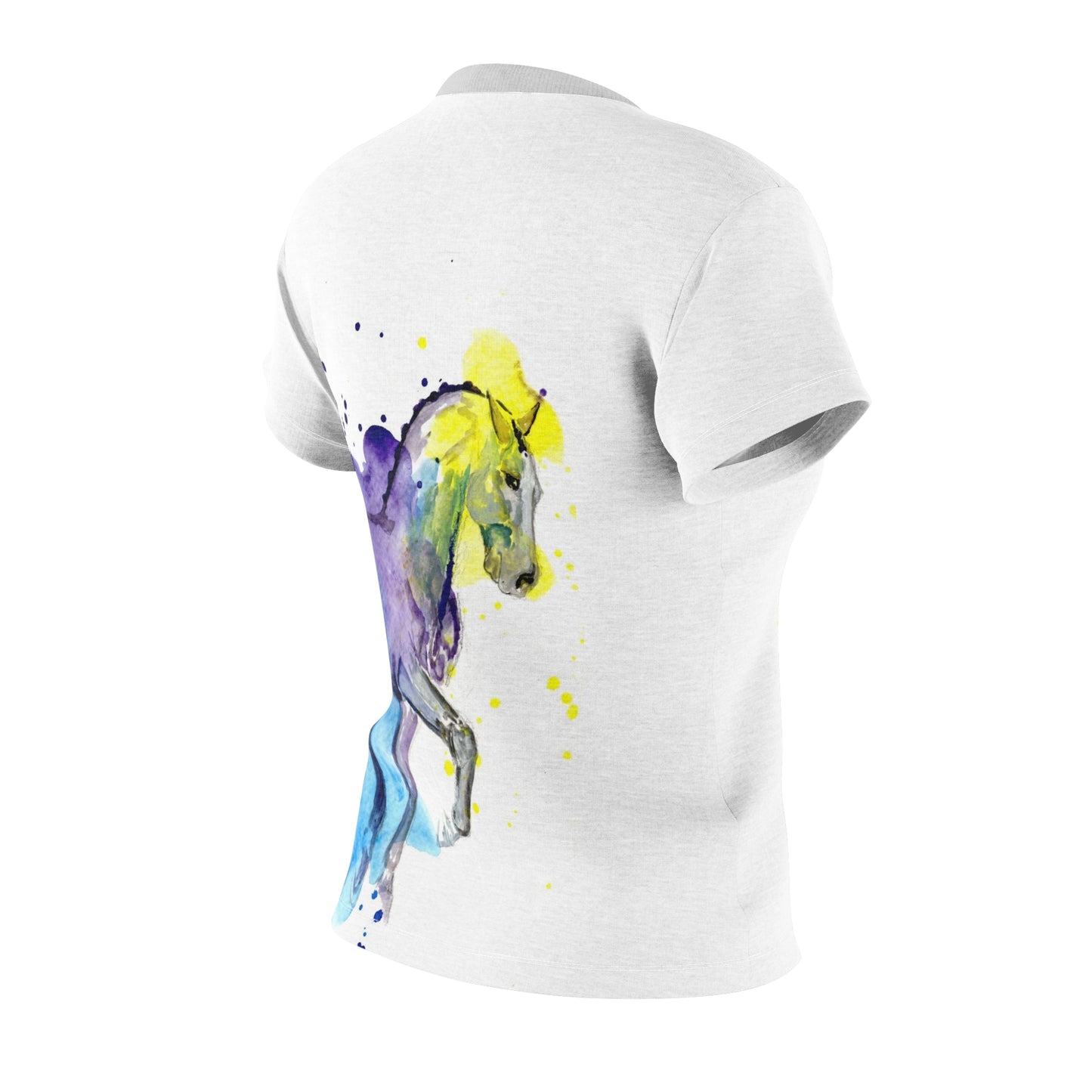 Splash Dance Women's Watercolor Horse Tee — Equine Graphic Shirt