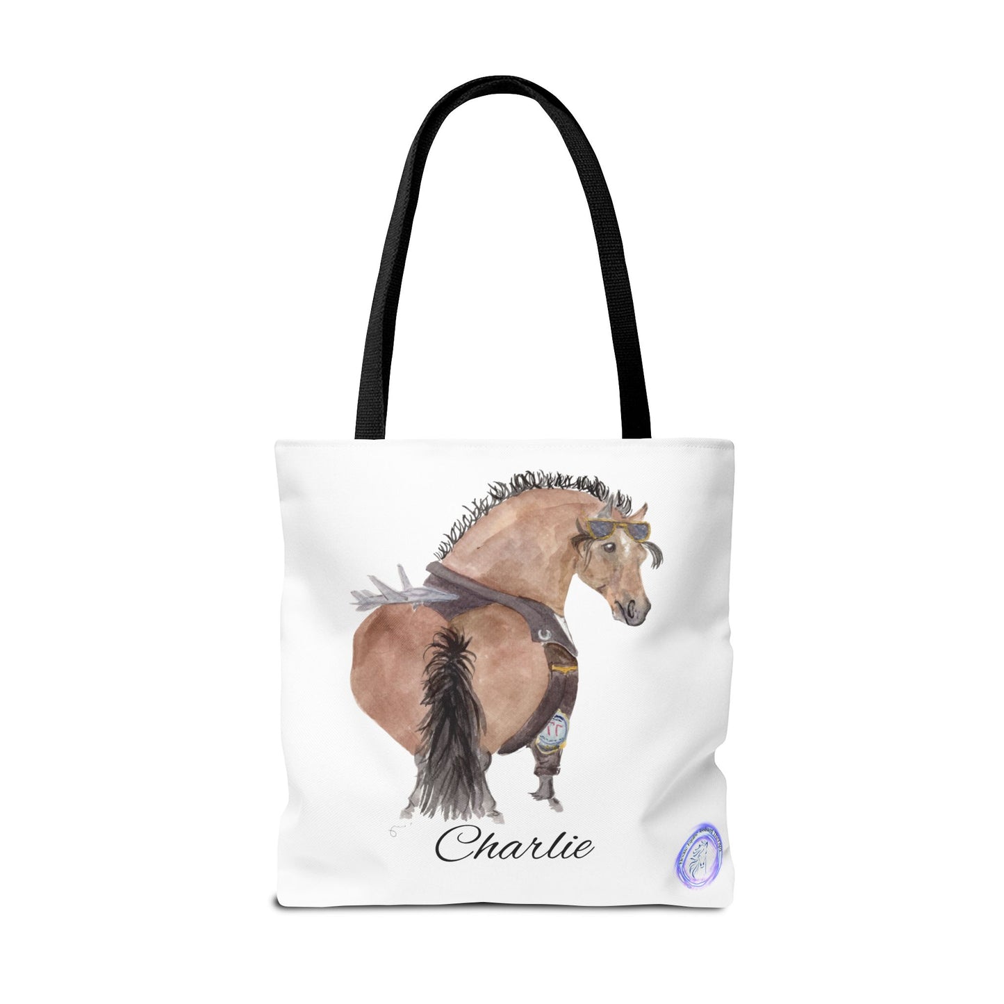 Adorable little Charlie Tote Bag - Whimsical Equestrian Design