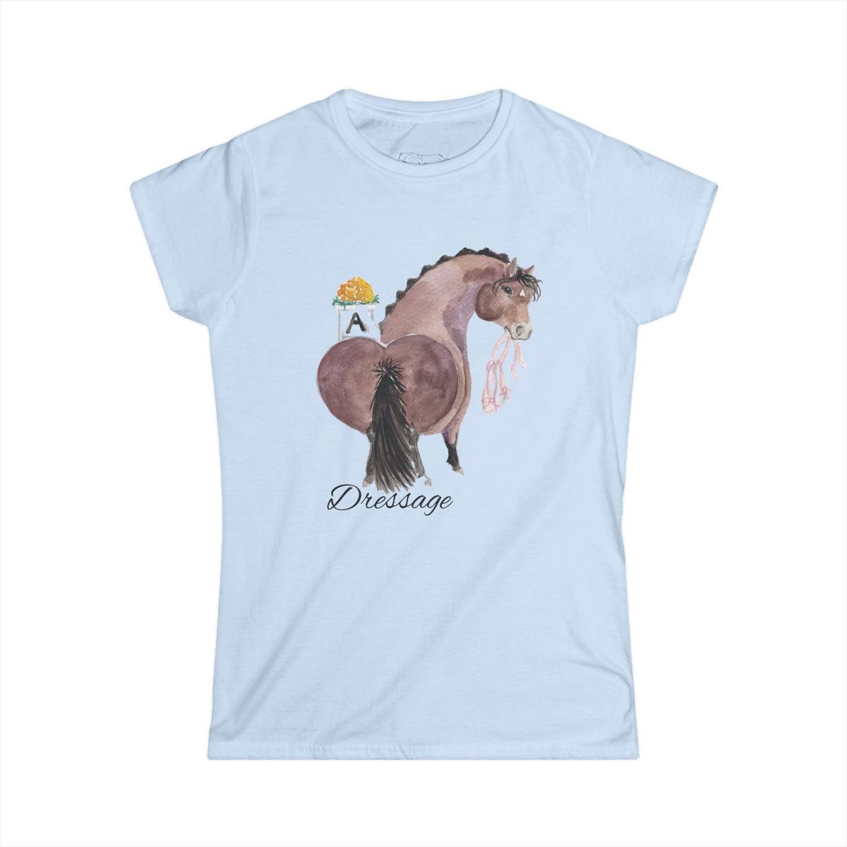 Women's Softstyle Tee- Adorable little Dressage