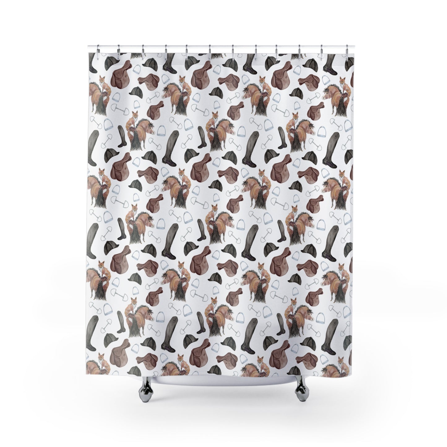 Shower Curtains - Adorable fox pony print