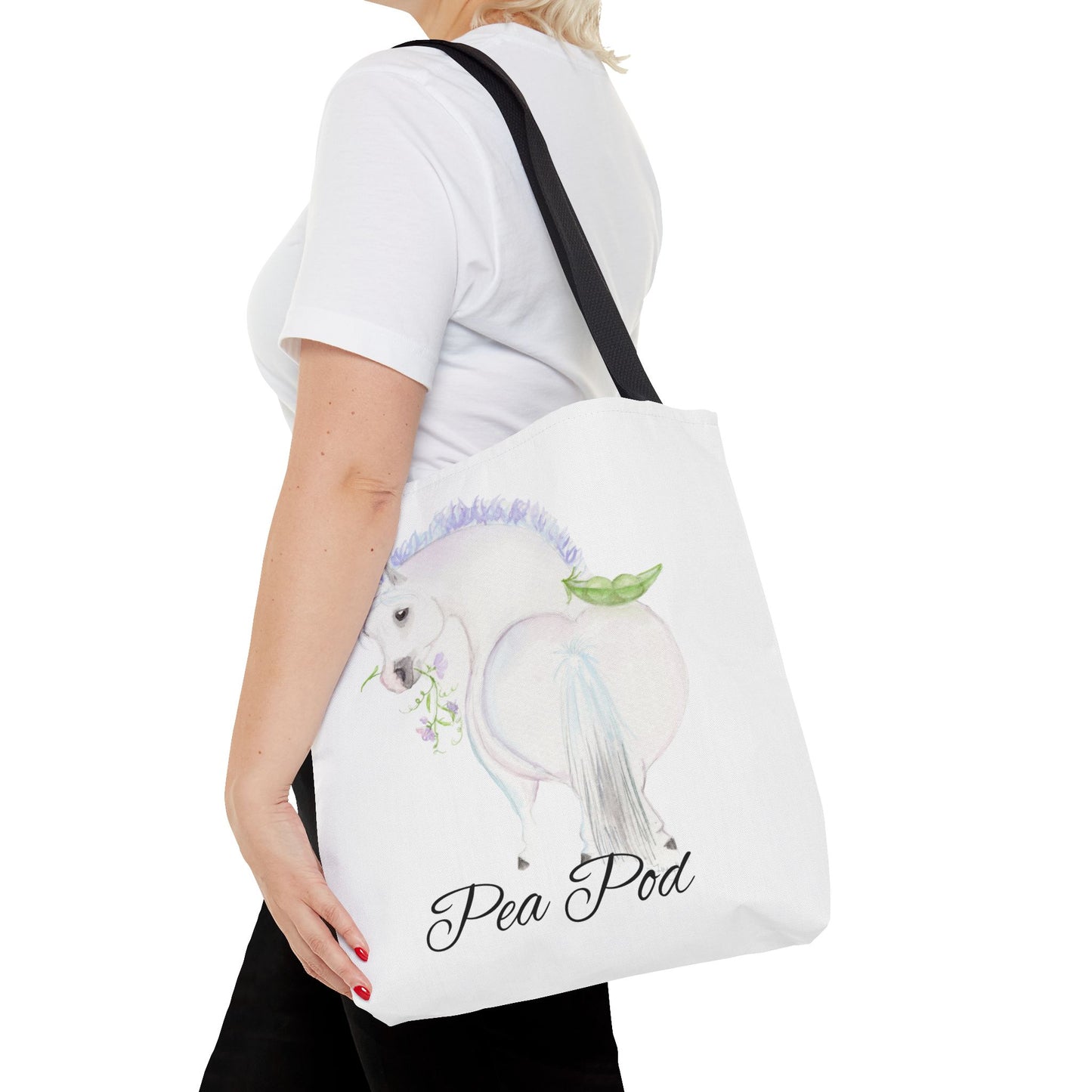 Adorable little Pea Pod Tote Bag - Whimsical Equestrian Design