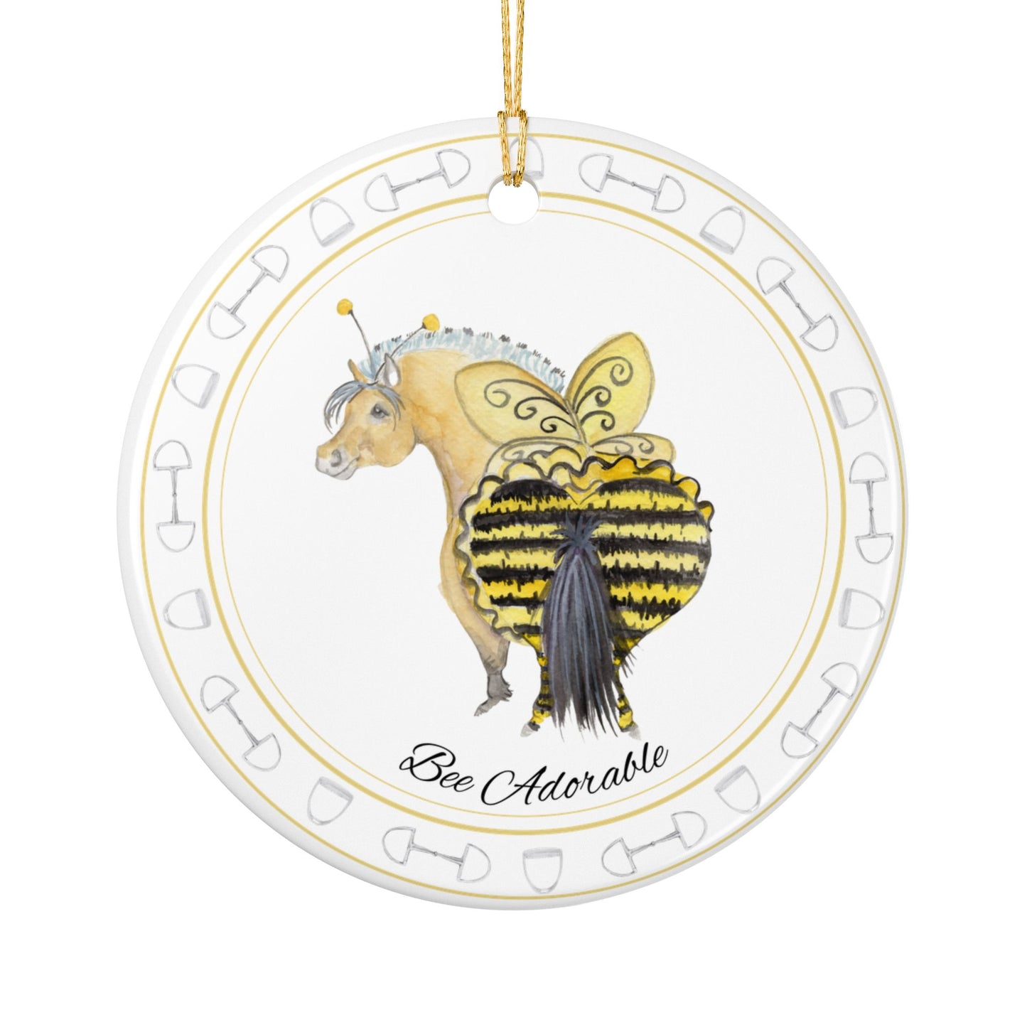 Bee Adorable Ceramic Ornaments, Custom Holiday Decor, 2-Sided Christmas Ornament, Unique Gift, Home Decoration, Keepsake
