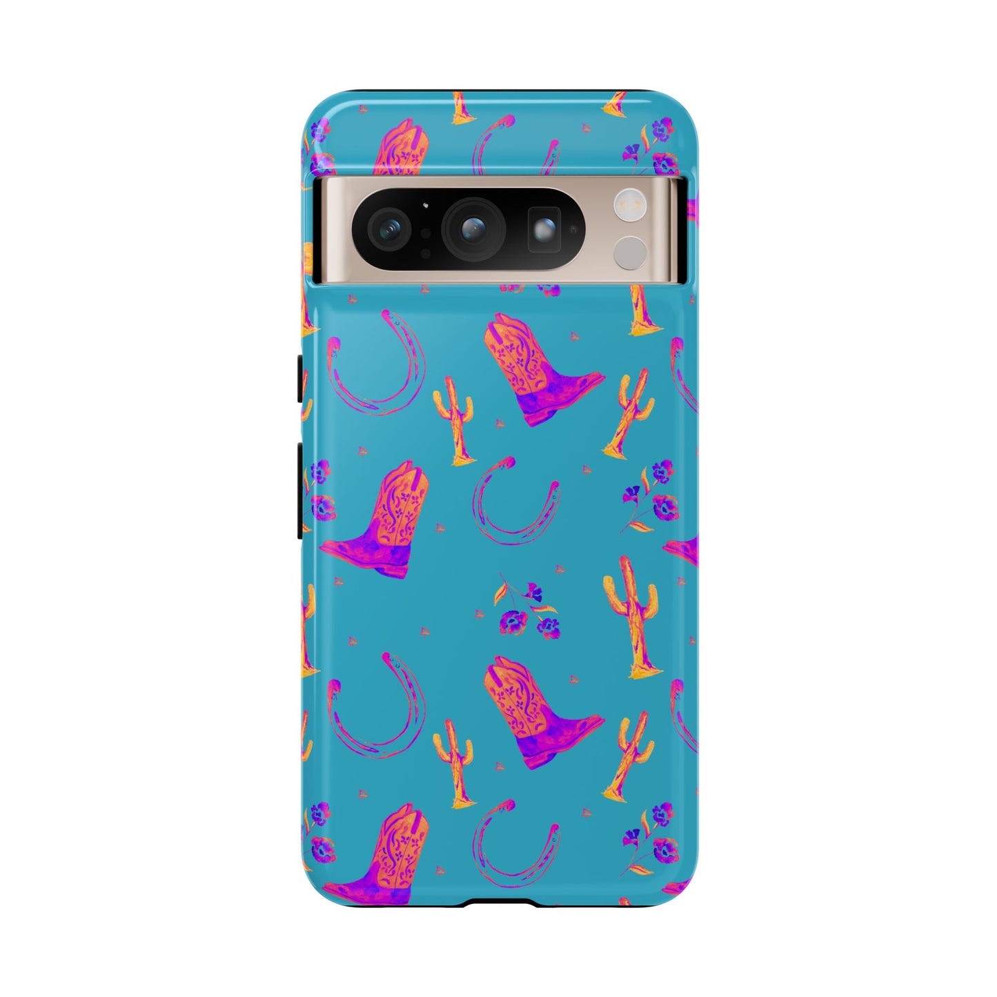 Lucky Boots in Teal Tough Phone Case