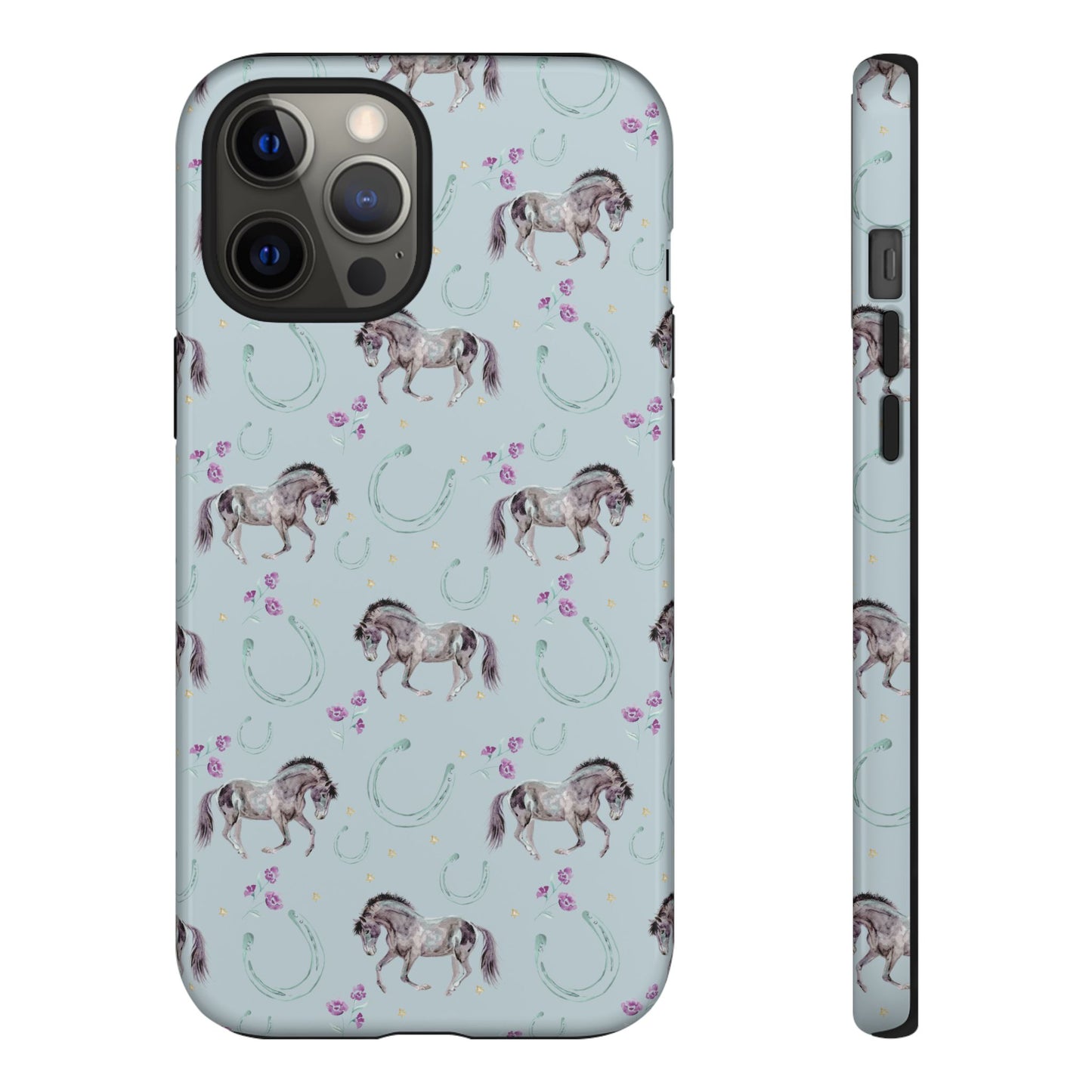 Luck Mustang Tough Phone Case - Light Blue