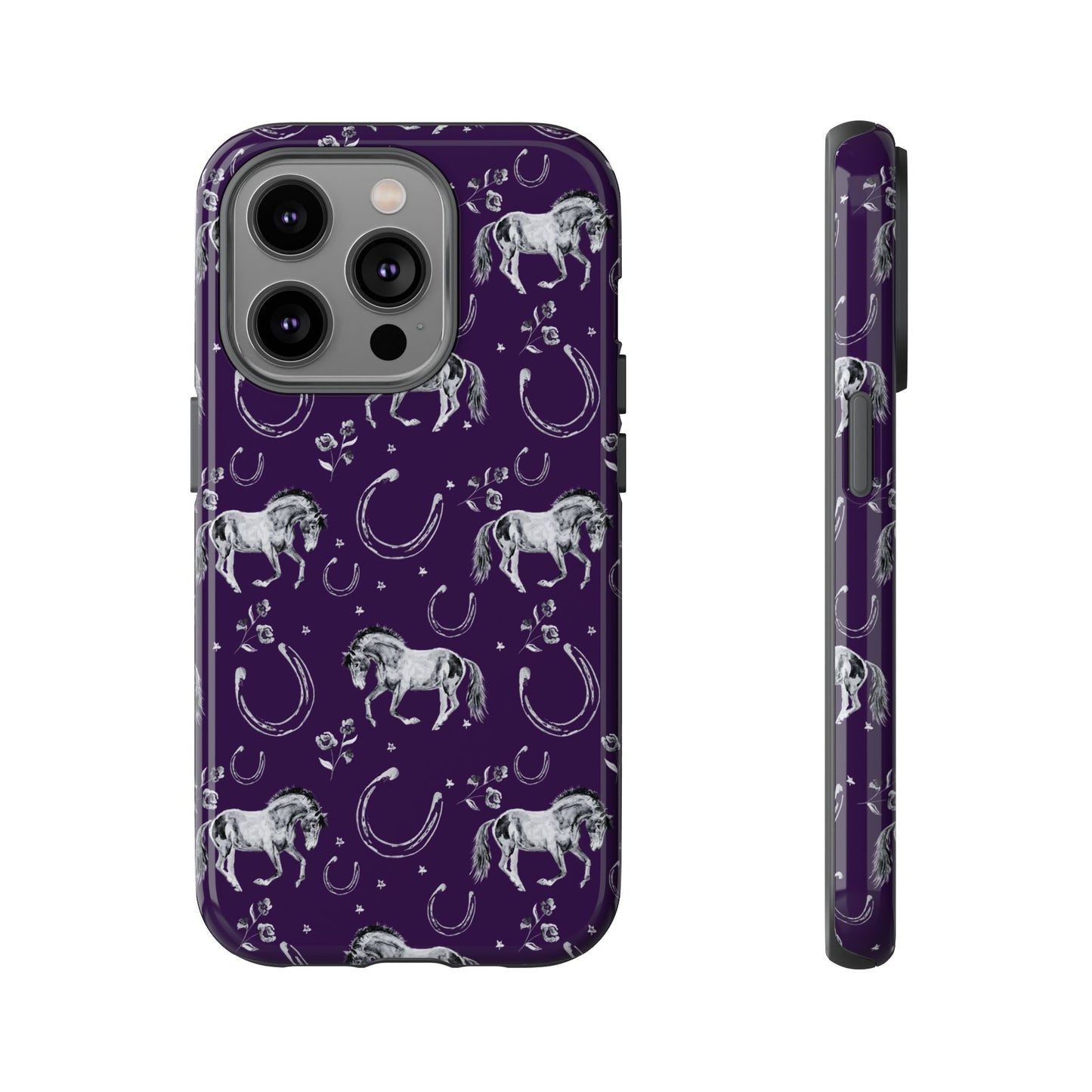 Lucky Mustang in Dark Purple Tough Phone Case