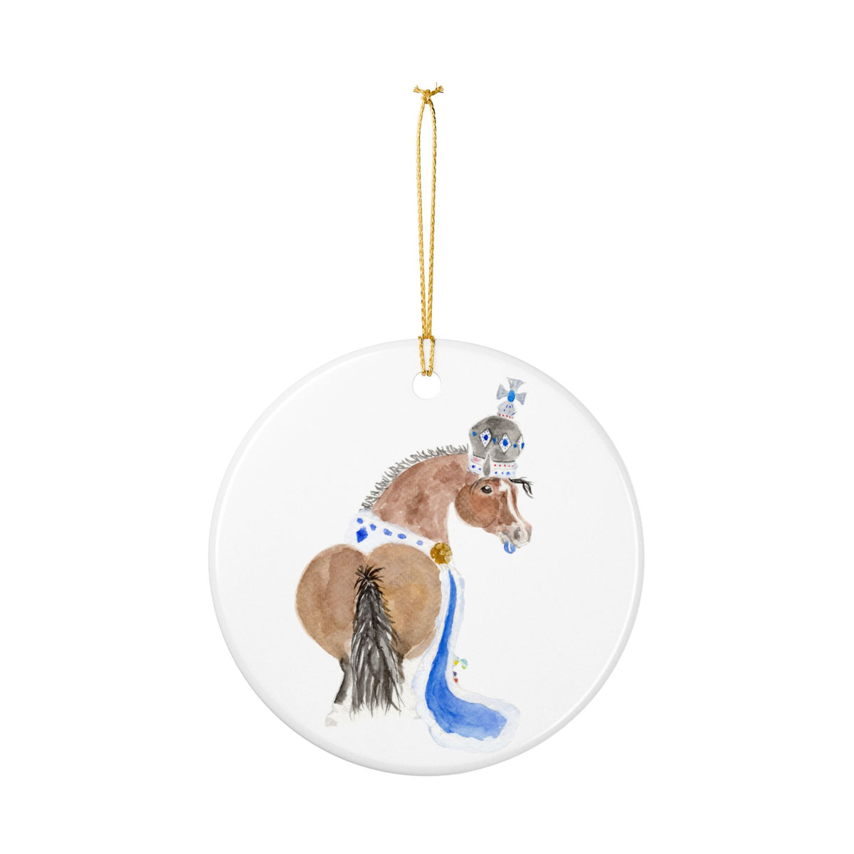 Kingston Ceramic Ornament — Cute Black Pony Holiday Decoration