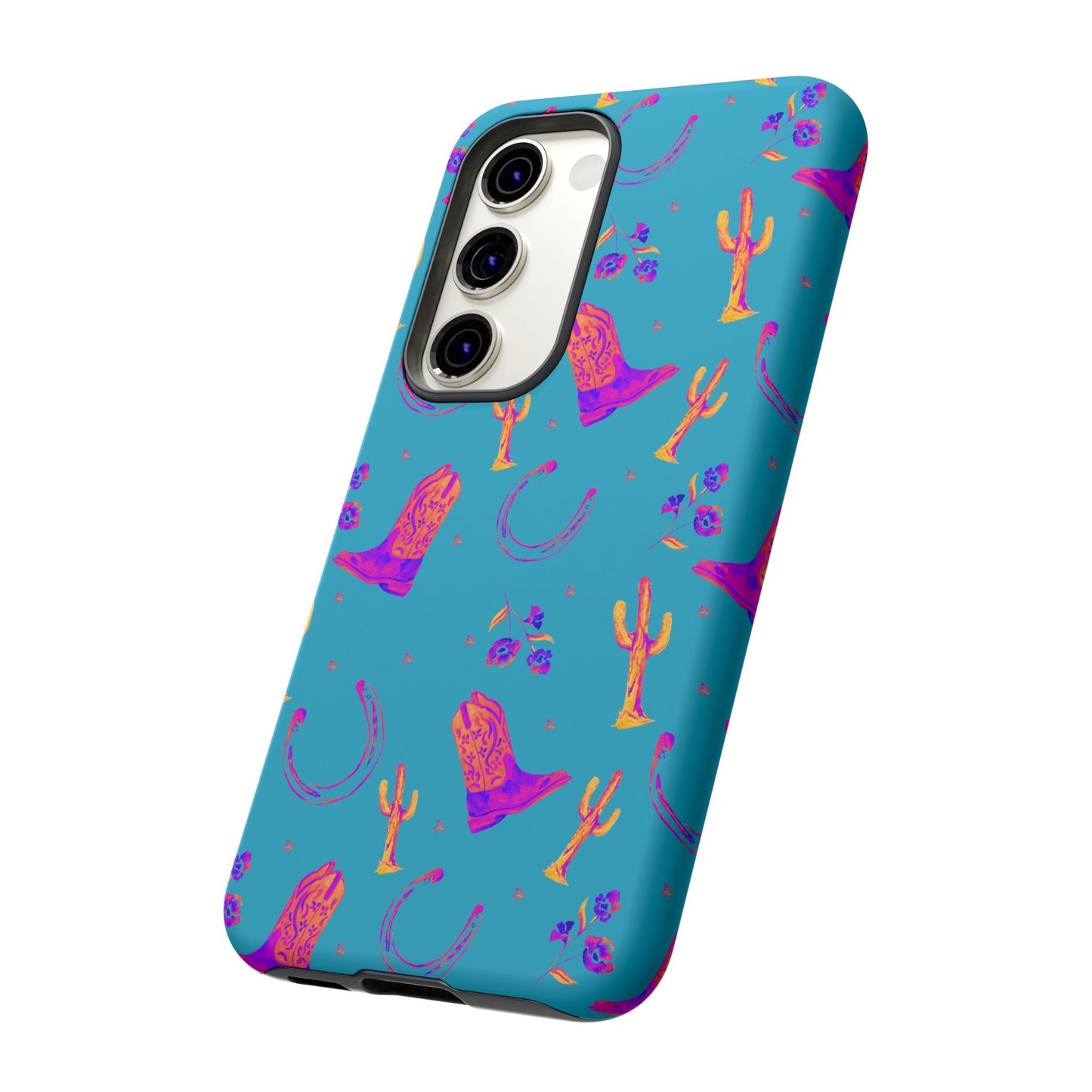 Lucky Boots in Teal Tough Phone Case