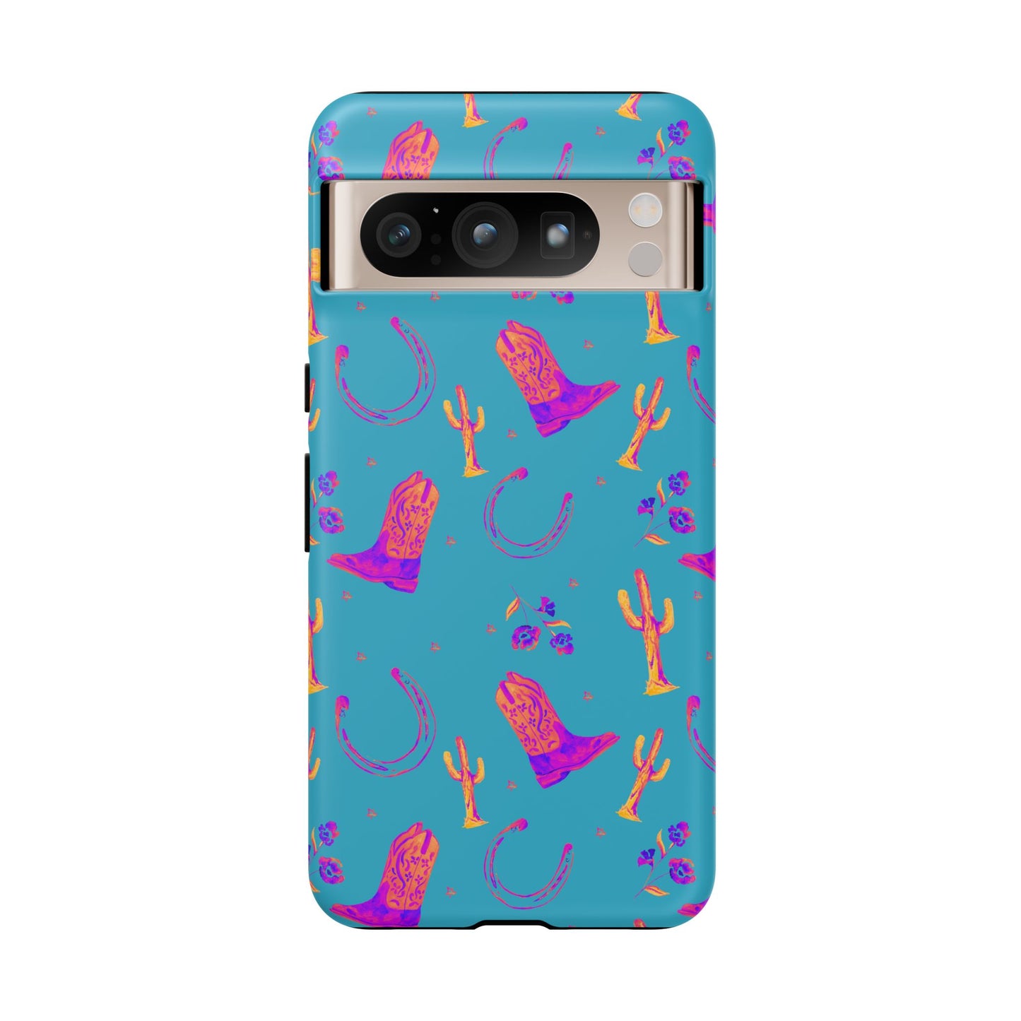 Lucky Boots in Teal Tough Phone Case