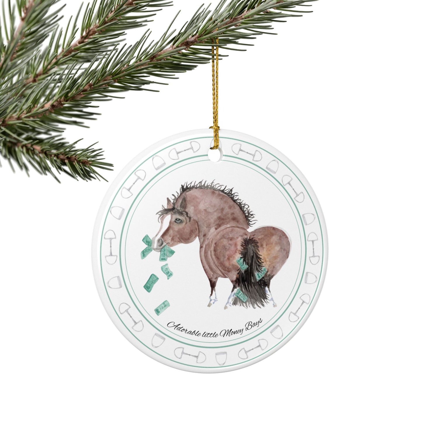 Adorable Little Money Bays Ceramic Ornaments, Custom Holiday Decor, 2-Sided Christmas Ornament, Unique Gift, Home Decoration, Keepsake