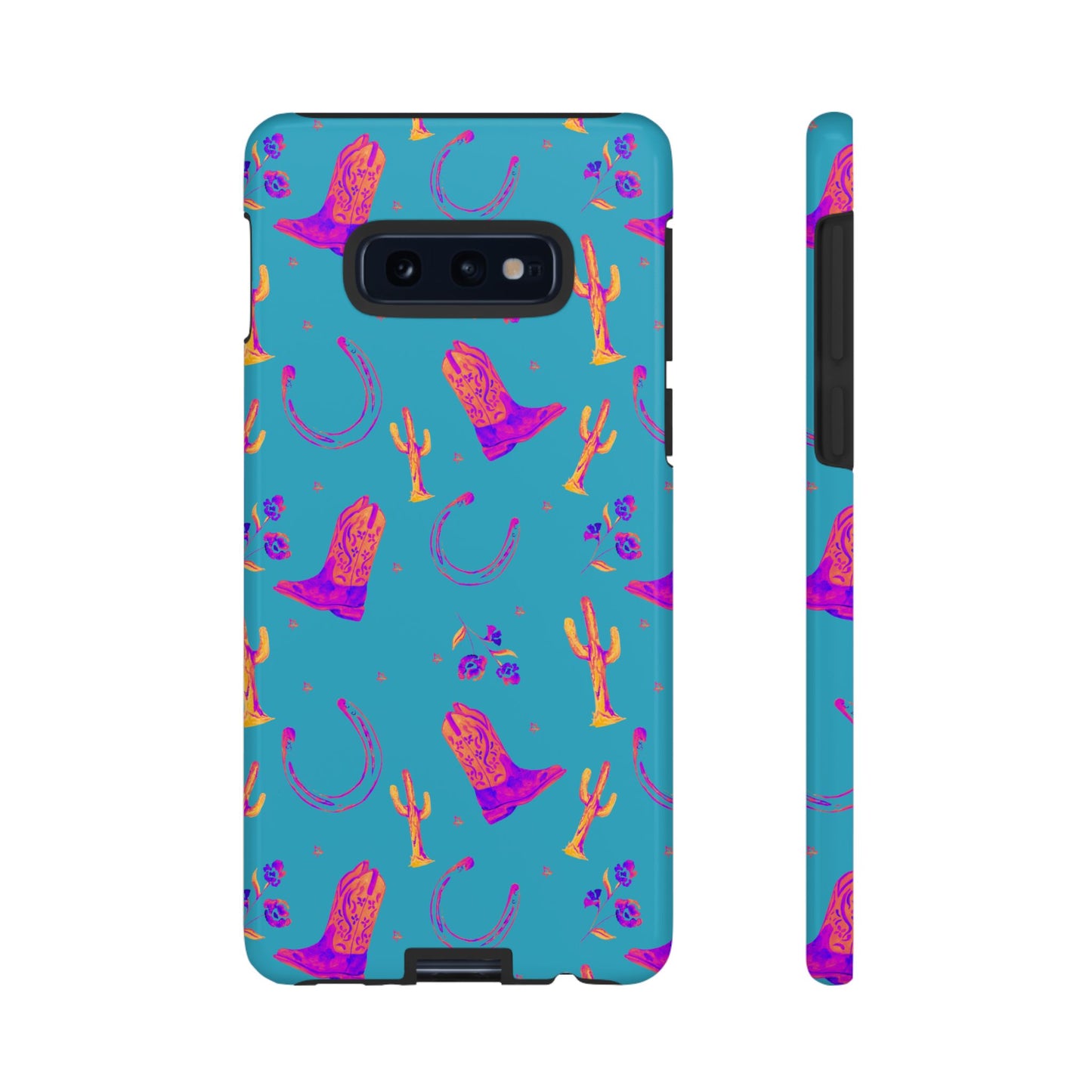 Lucky Boots in Teal Tough Phone Case