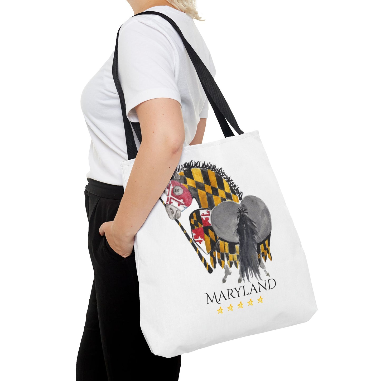 Adorable little Maryland 5 star Tote Bag - Whimsical Equestrian Design