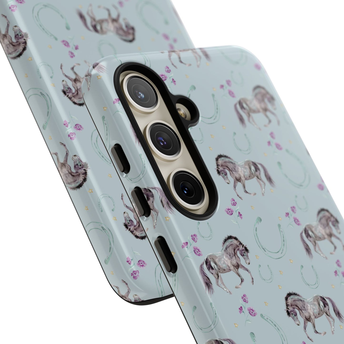 Luck Mustang Tough Phone Case - Light Blue