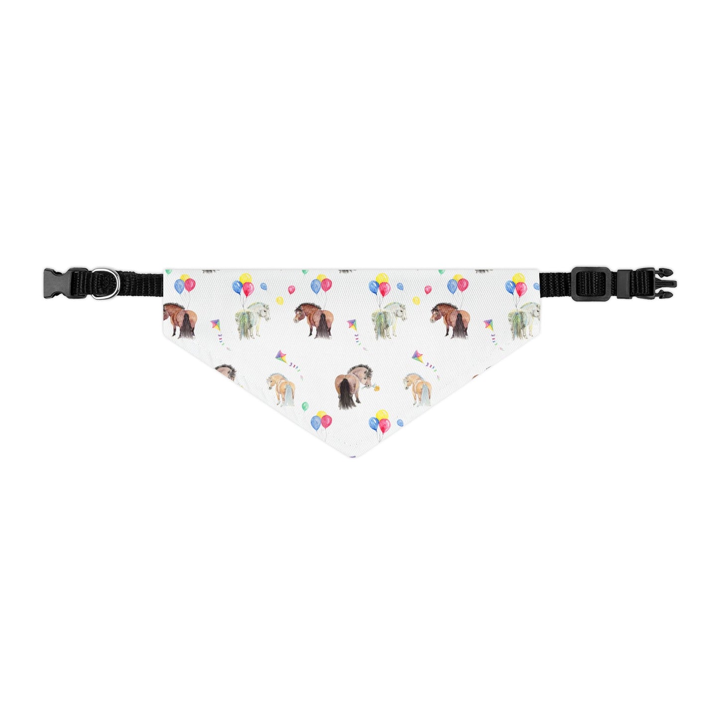 Adorable Pony Balloon Print Pet Bandana Collar