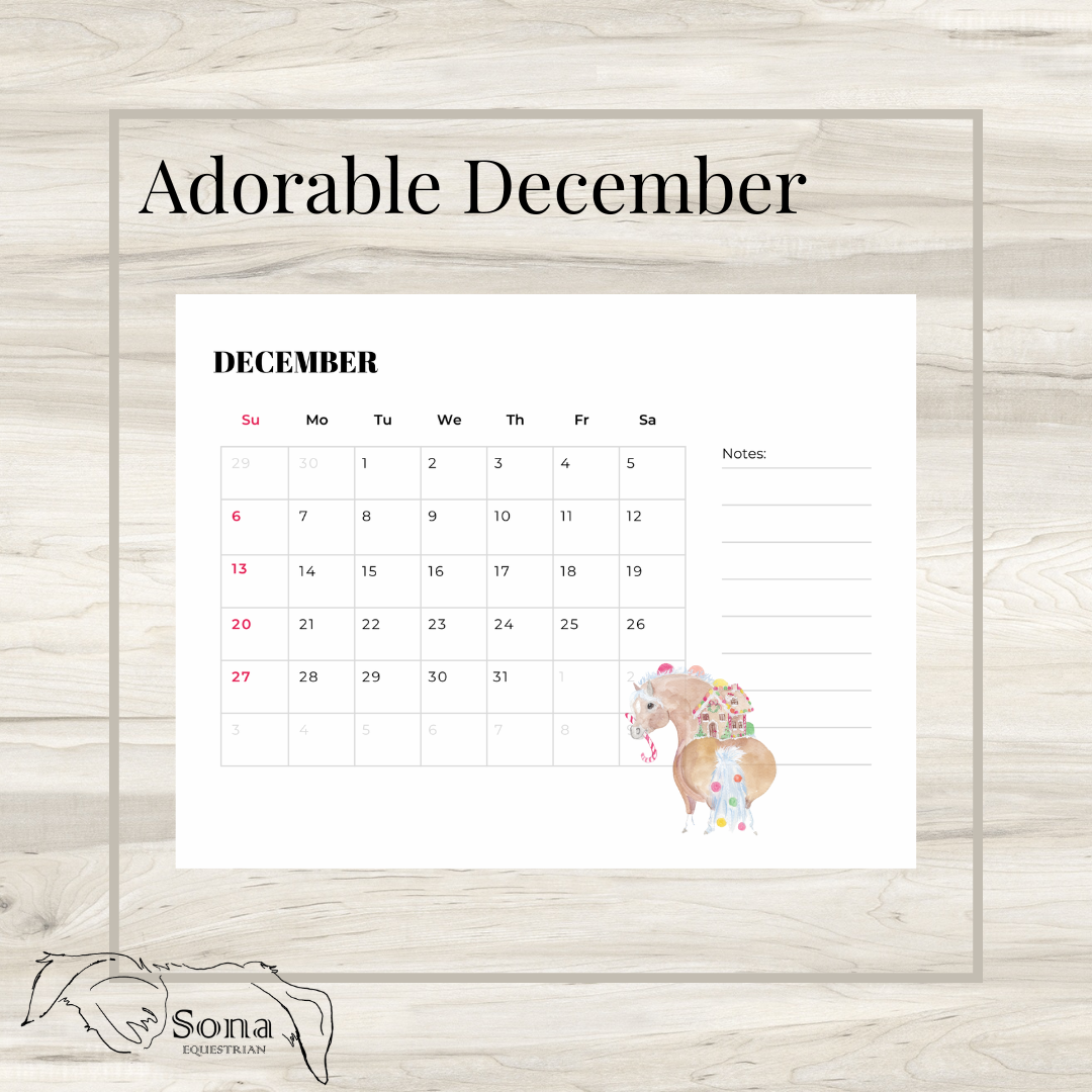 Adorable Ponies 2026 Calendar - Digital Download version
