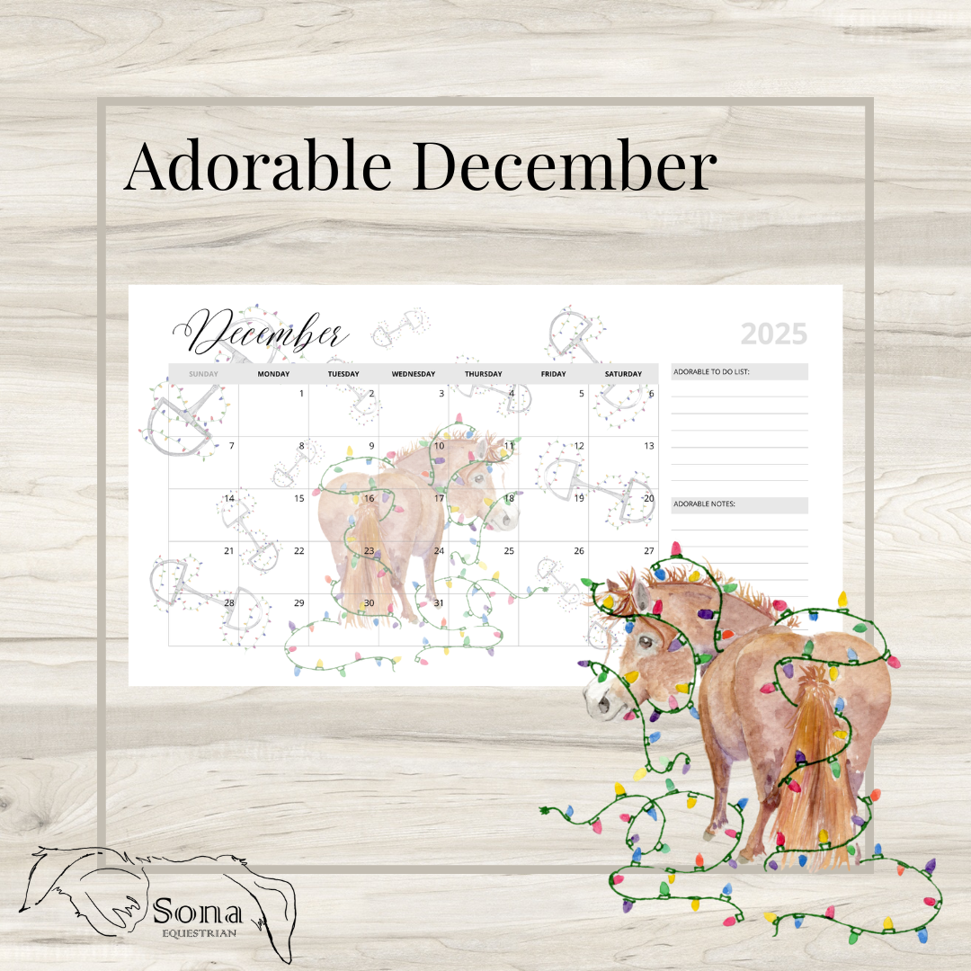 Adorable Ponies 2025 12-Month Calendar- Digital Download