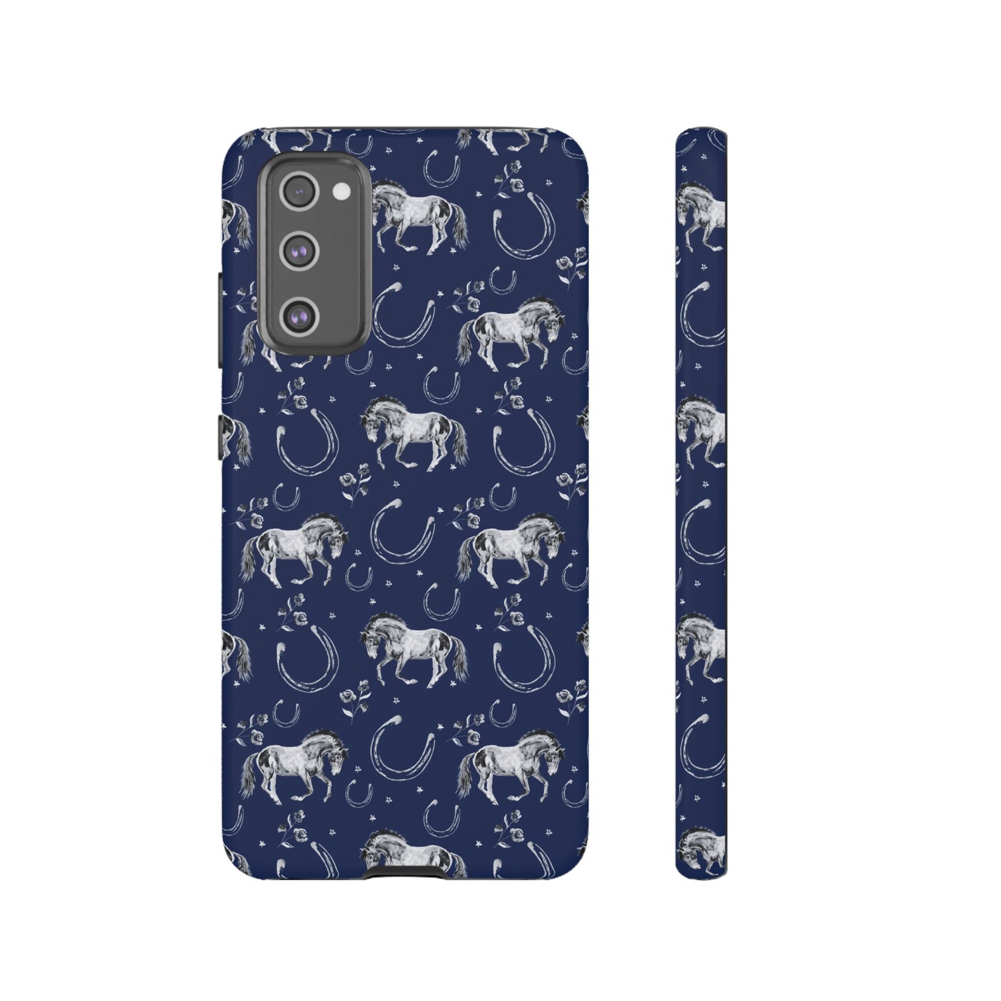 Lucky Mustang Tough Phone Case in Navy