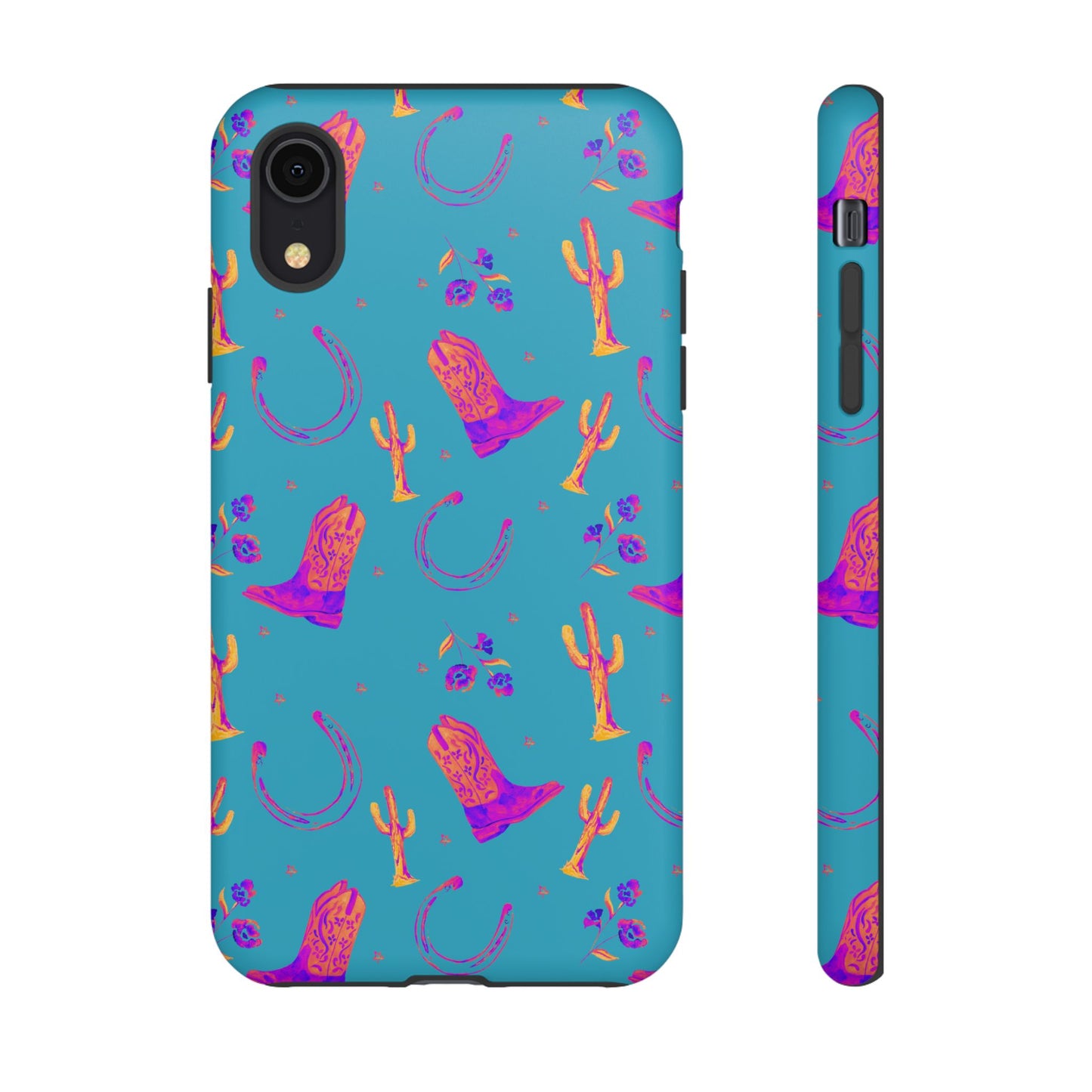 Lucky Boots in Teal Tough Phone Case