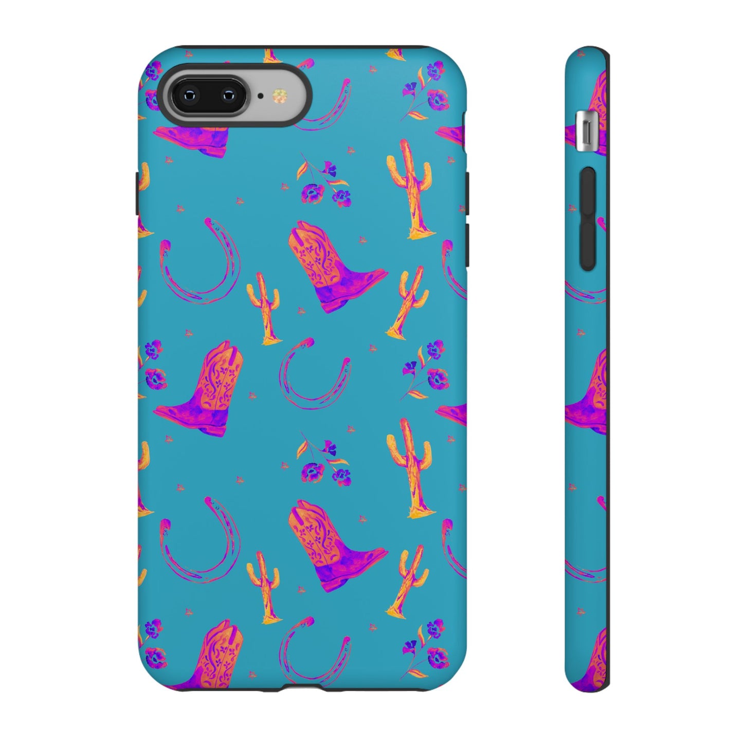 Lucky Boots in Teal Tough Phone Case