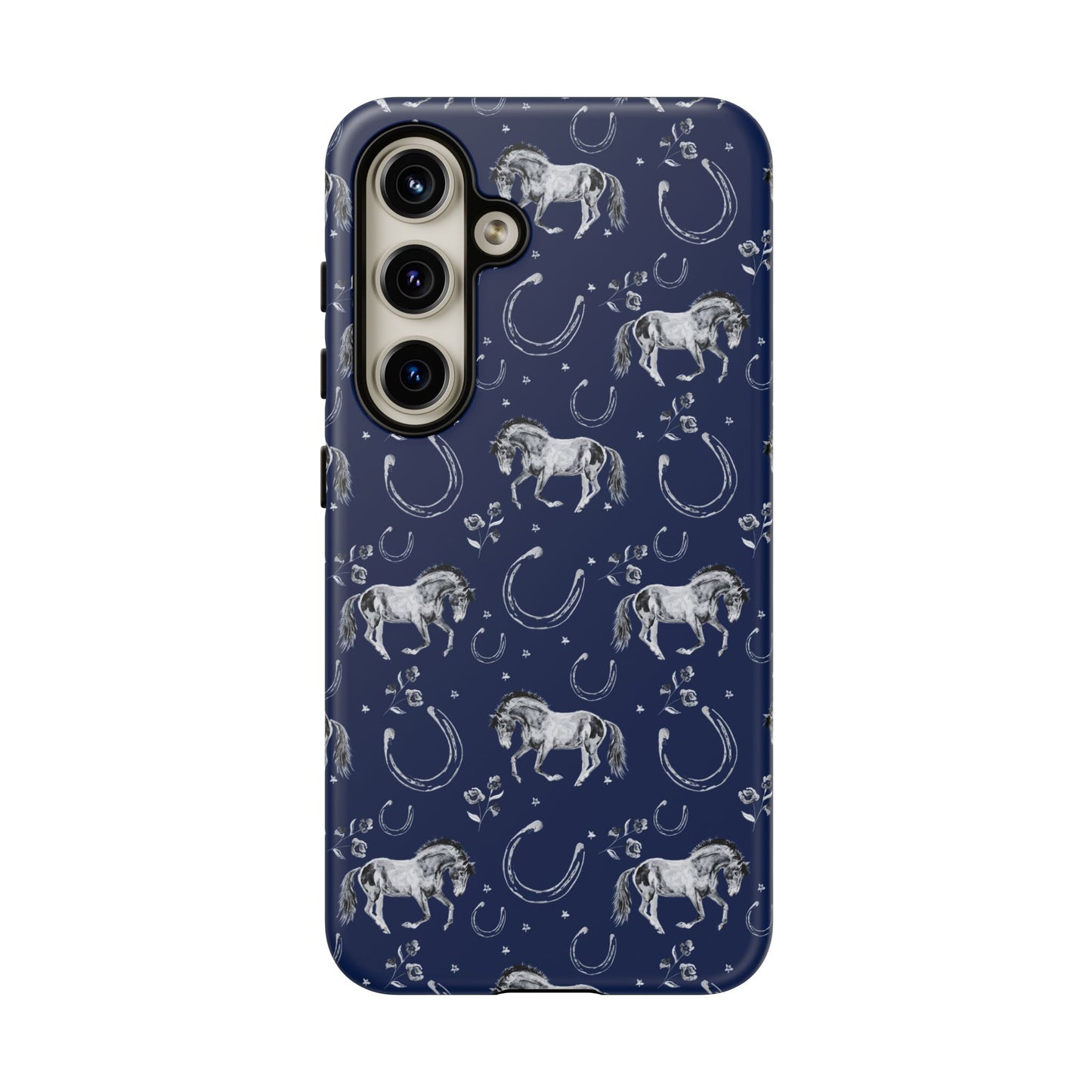 Lucky Mustang Tough Phone Case in Navy