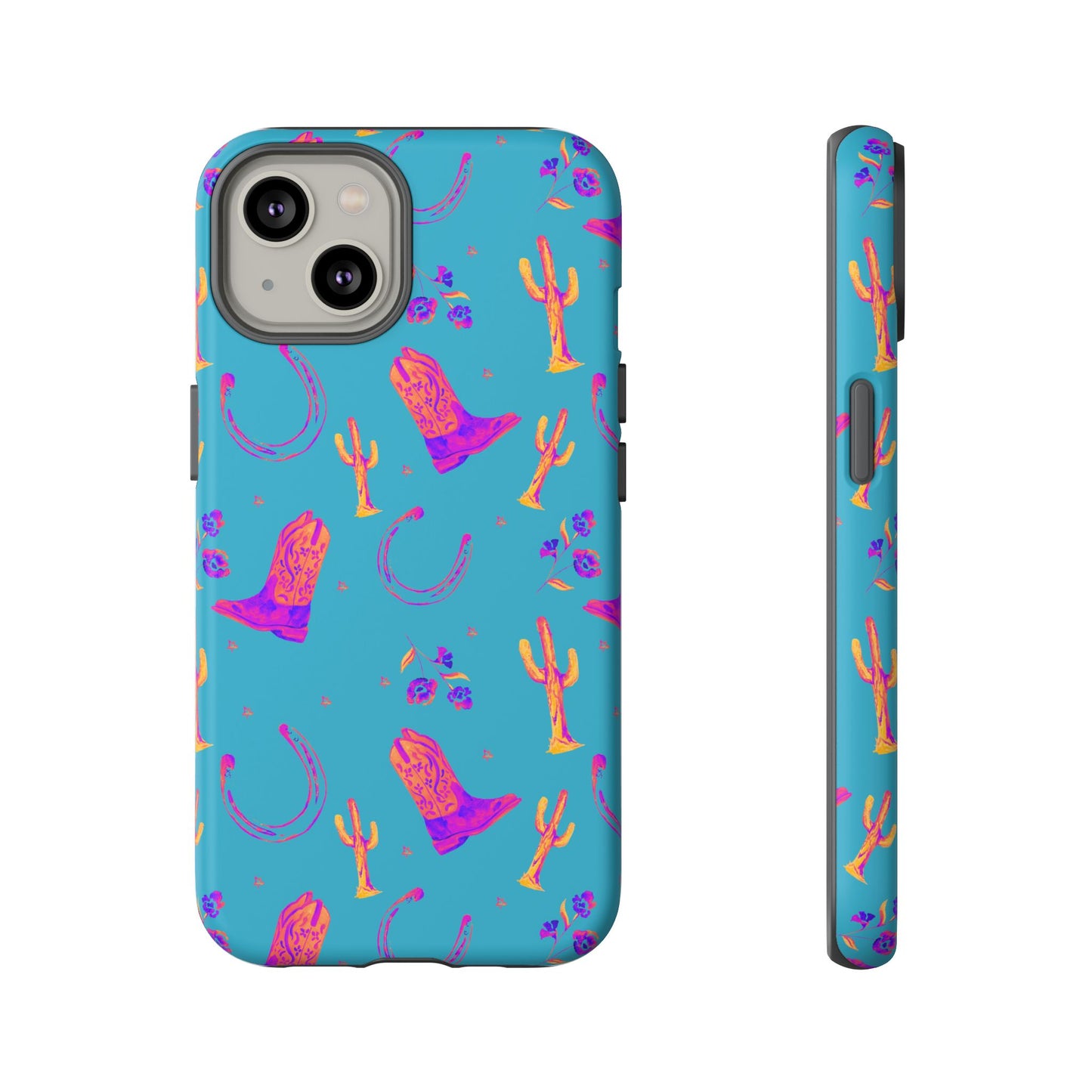 Lucky Boots in Teal Tough Phone Case